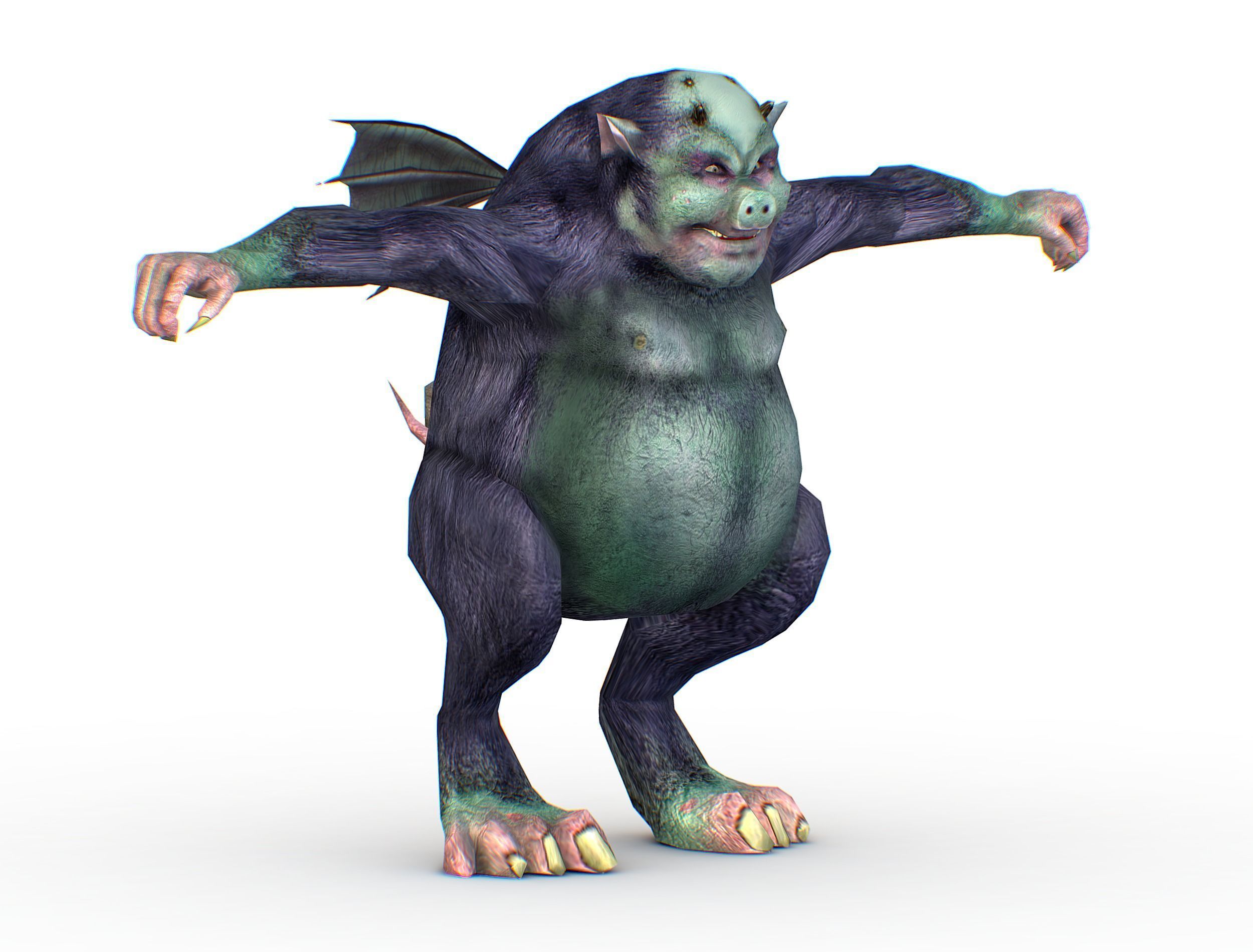 LowPoly Evil Spirit Anchutka Low-poly 3D model_9