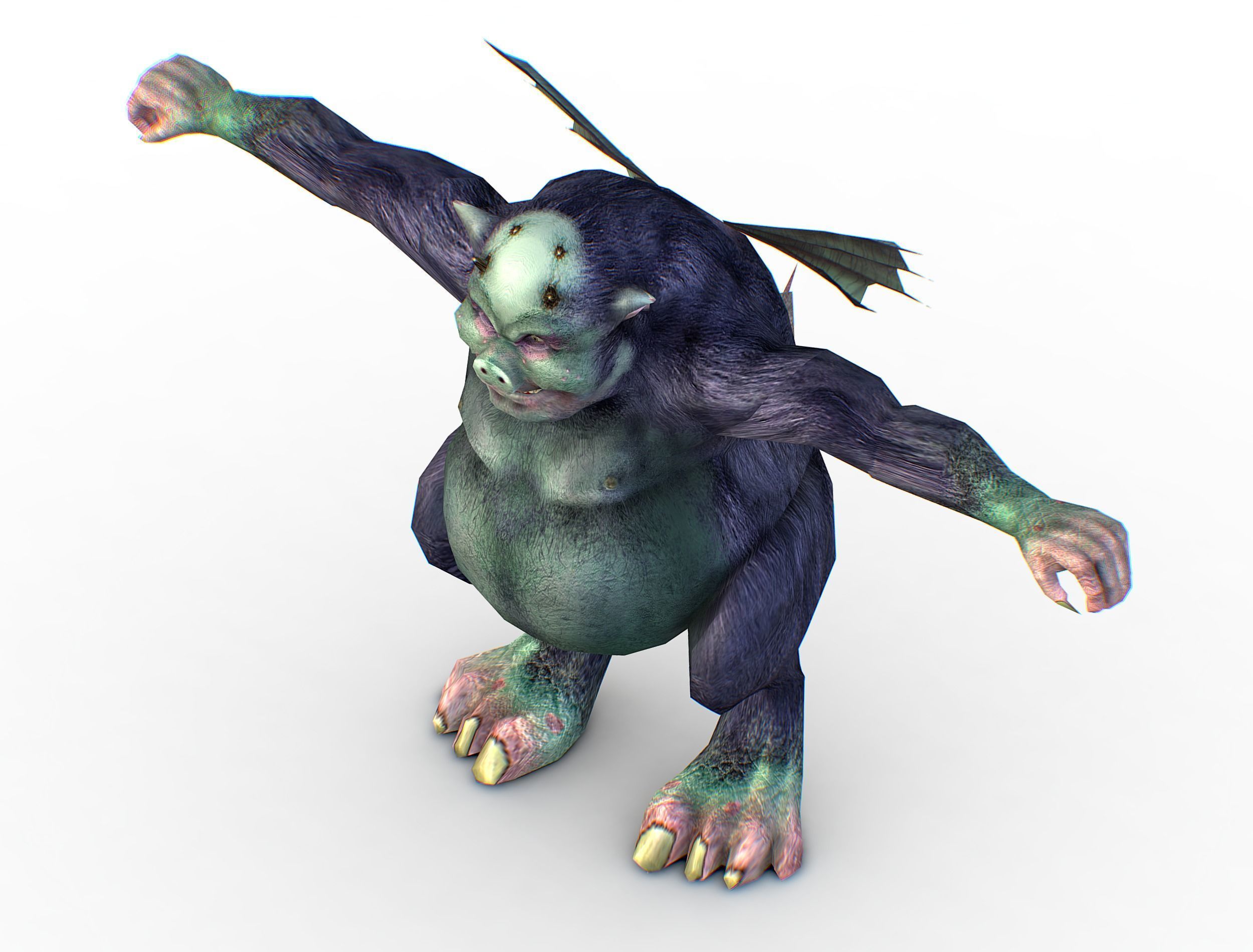 LowPoly Evil Spirit Anchutka Low-poly 3D model_13