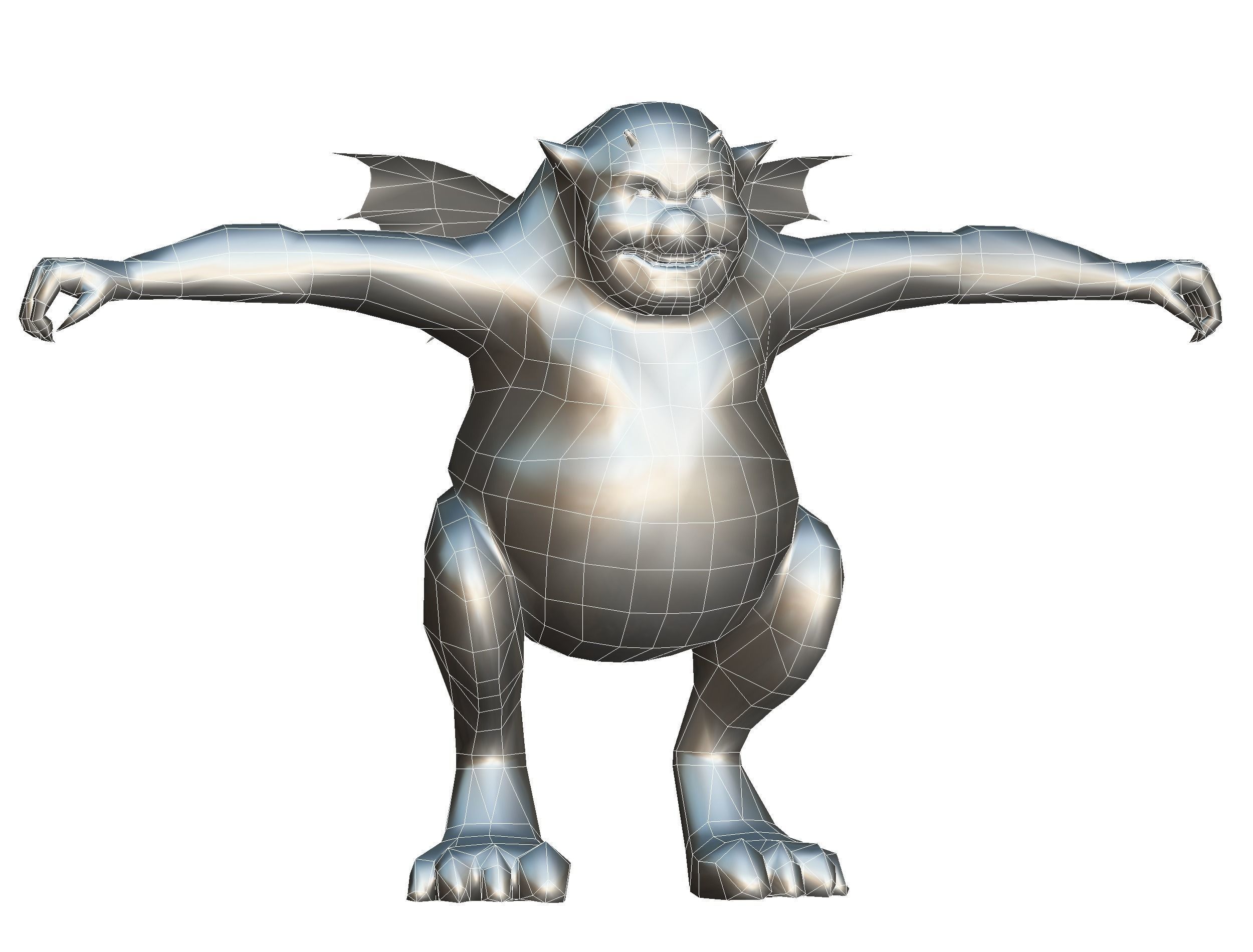 LowPoly Evil Spirit Anchutka Low-poly 3D model_17