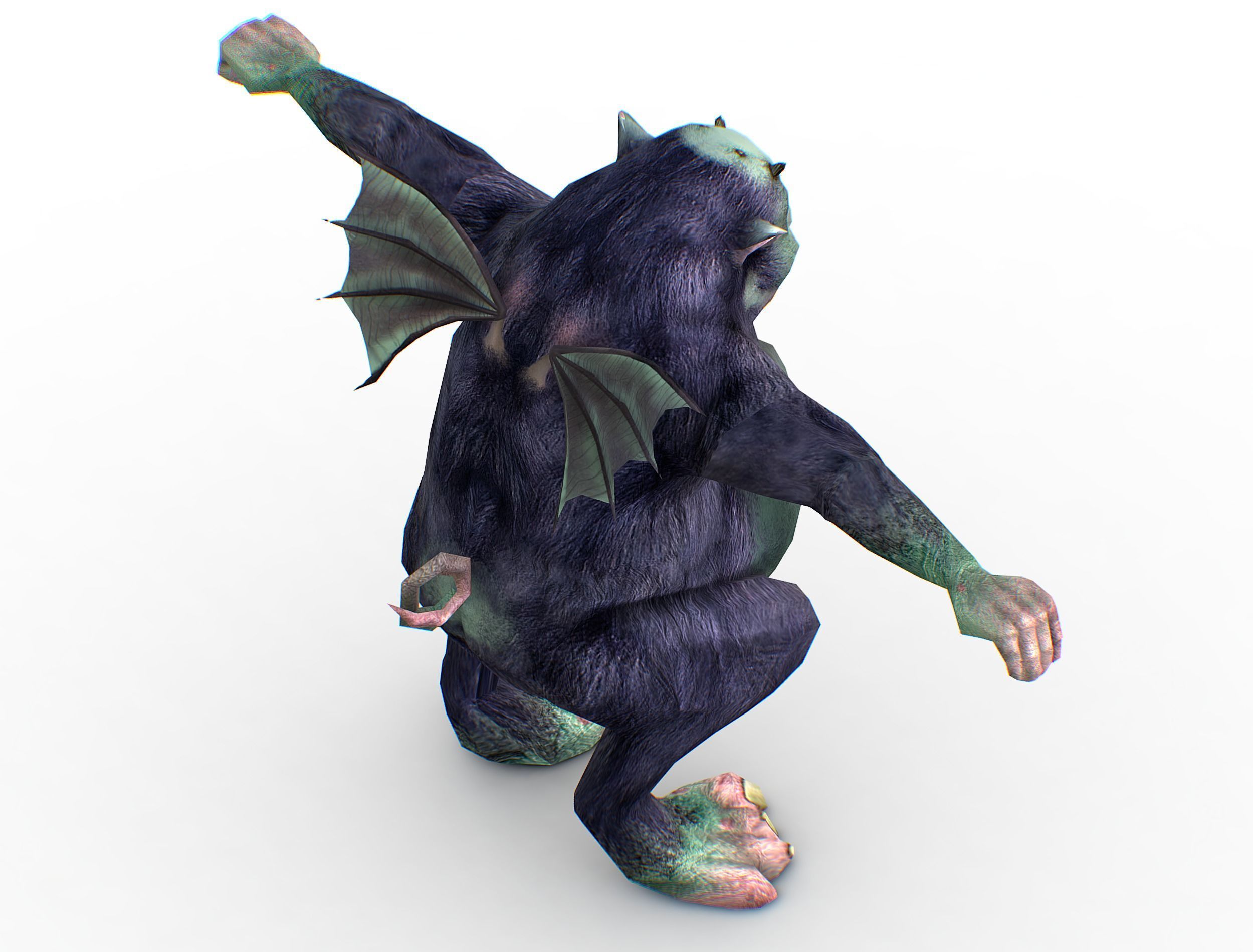 LowPoly Evil Spirit Anchutka Low-poly 3D model_15