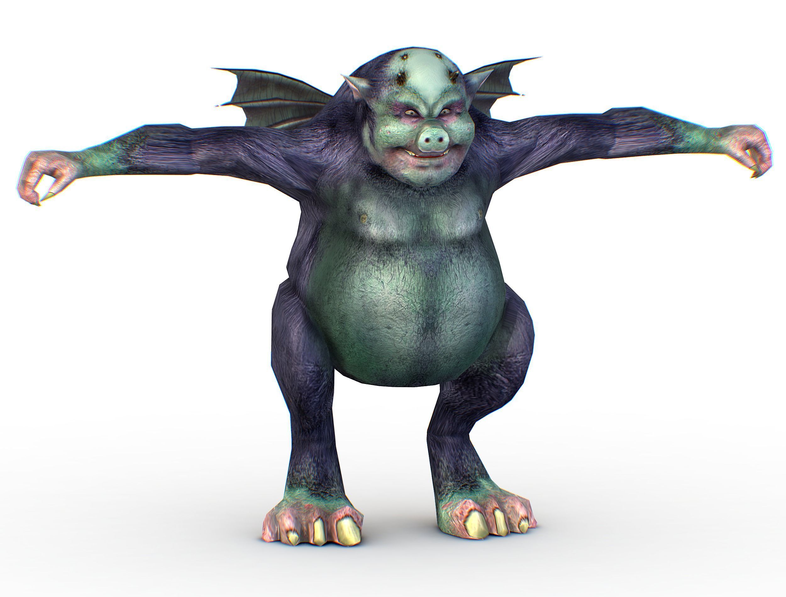 LowPoly Evil Spirit Anchutka Low-poly 3D model_10