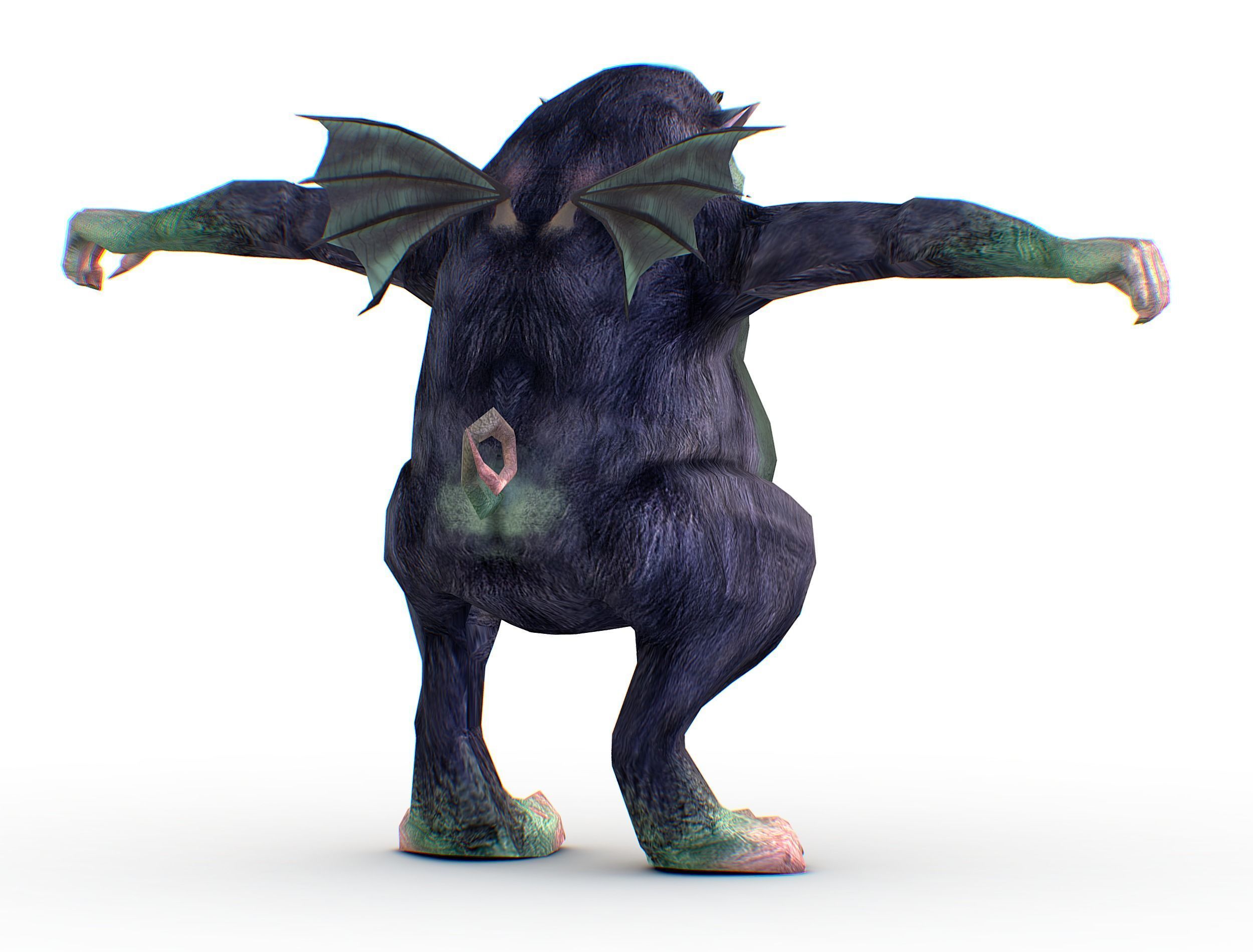 LowPoly Evil Spirit Anchutka Low-poly 3D model_6