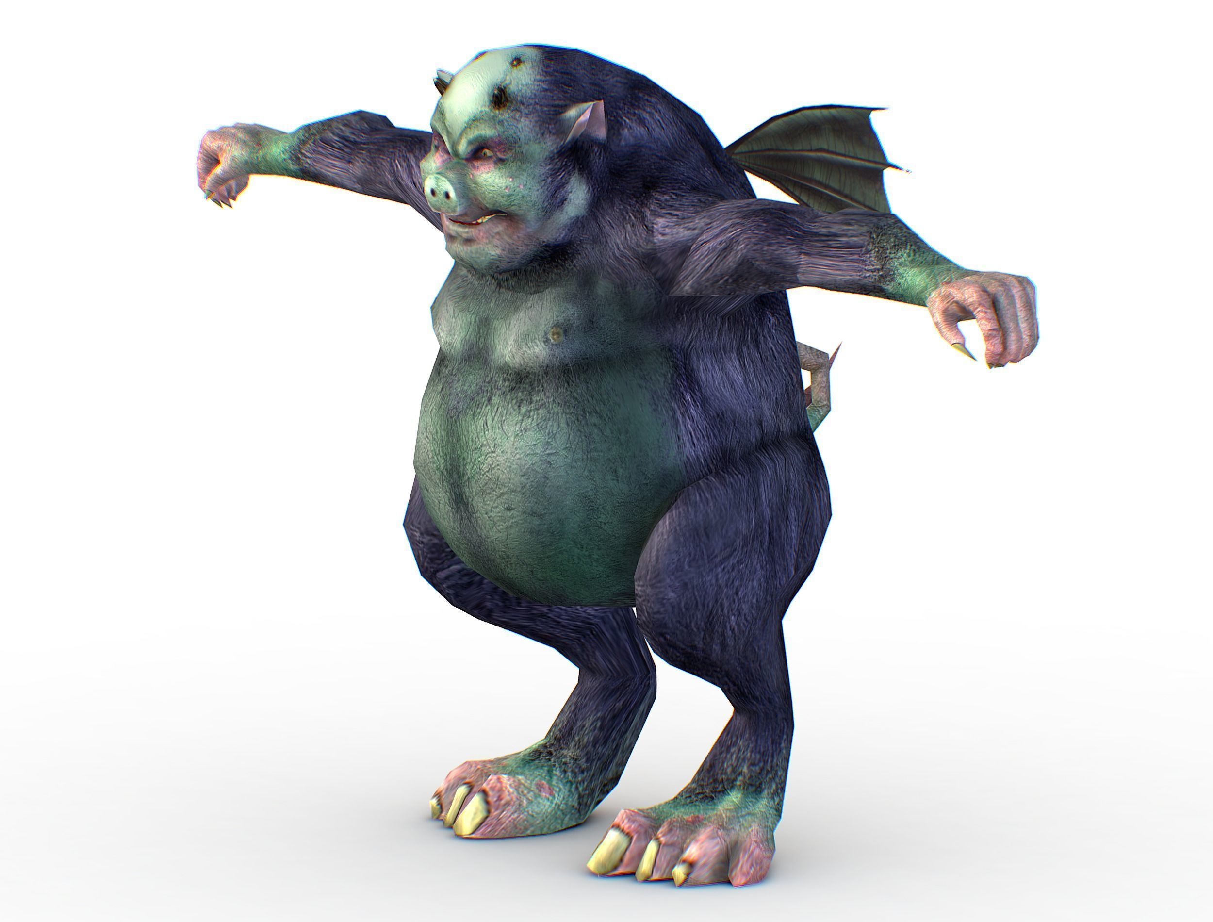 LowPoly Evil Spirit Anchutka Low-poly 3D model_1
