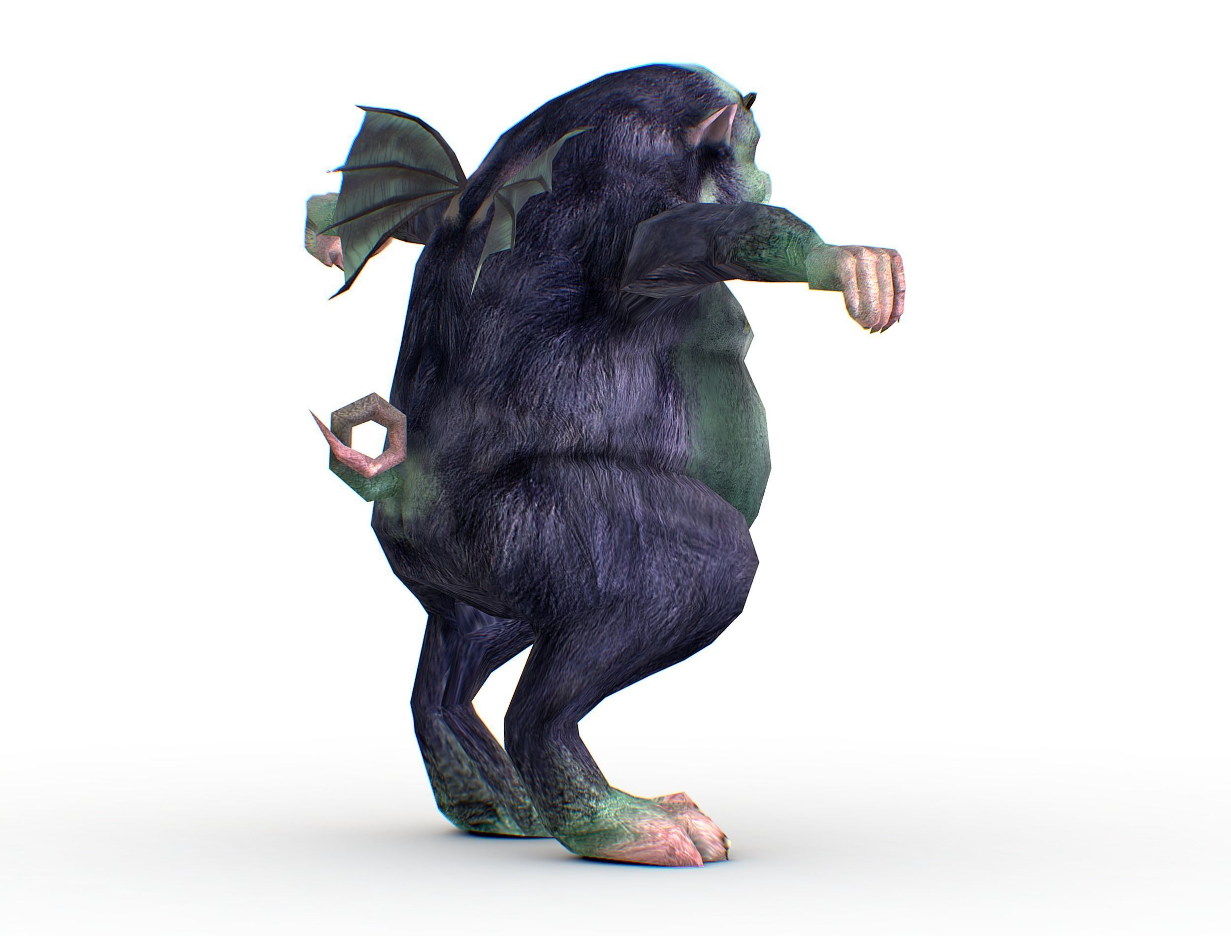 LowPoly Evil Spirit Anchutka Low-poly 3D model_7