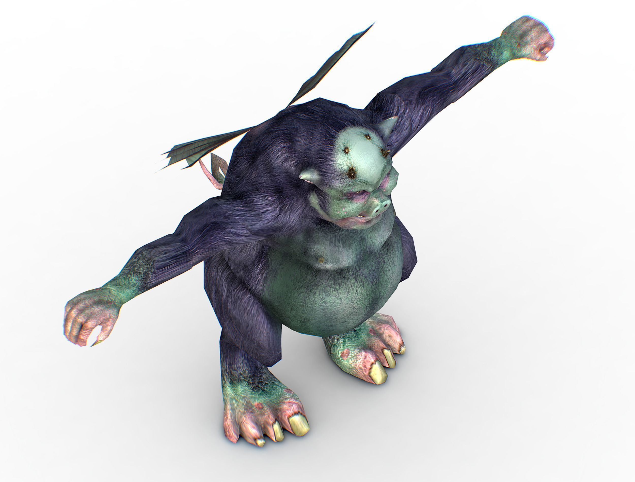 LowPoly Evil Spirit Anchutka Low-poly 3D model_12