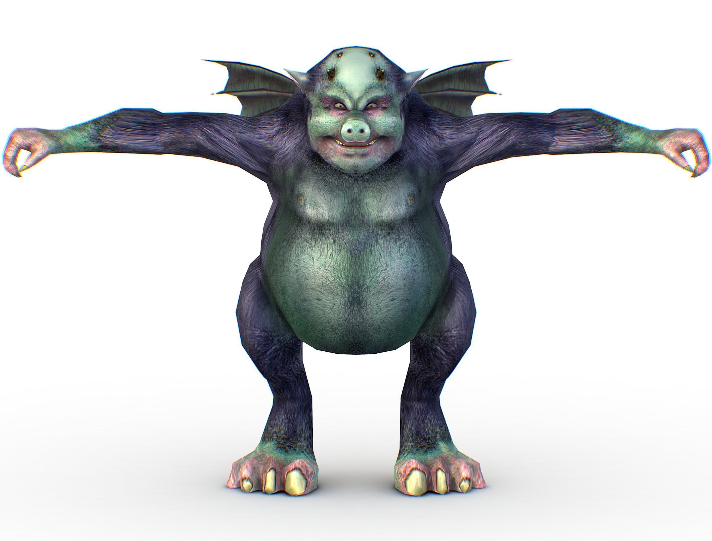 LowPoly Evil Spirit Anchutka Low-poly 3D model_11