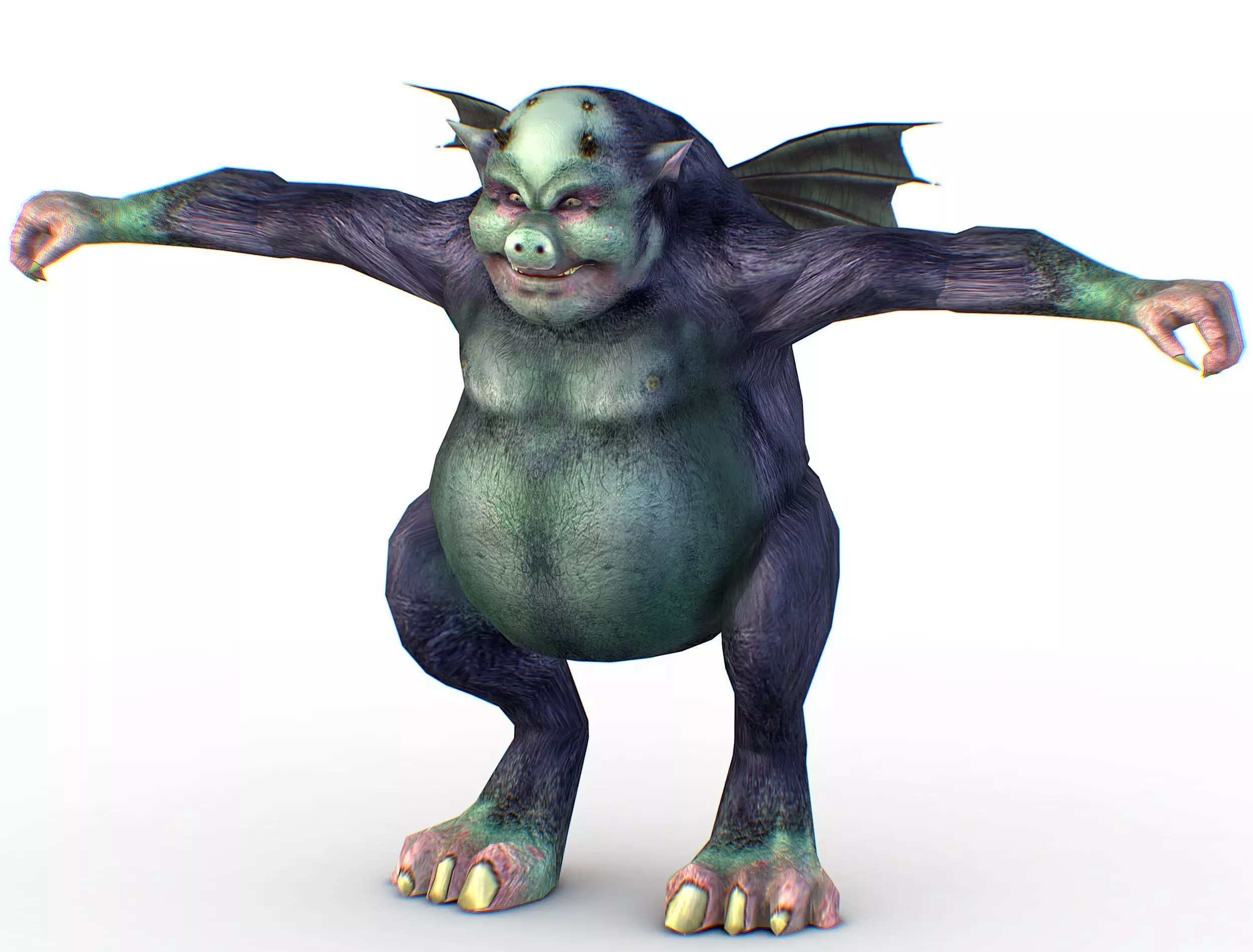 LowPoly Evil Spirit Anchutka Low-poly 3D model_0