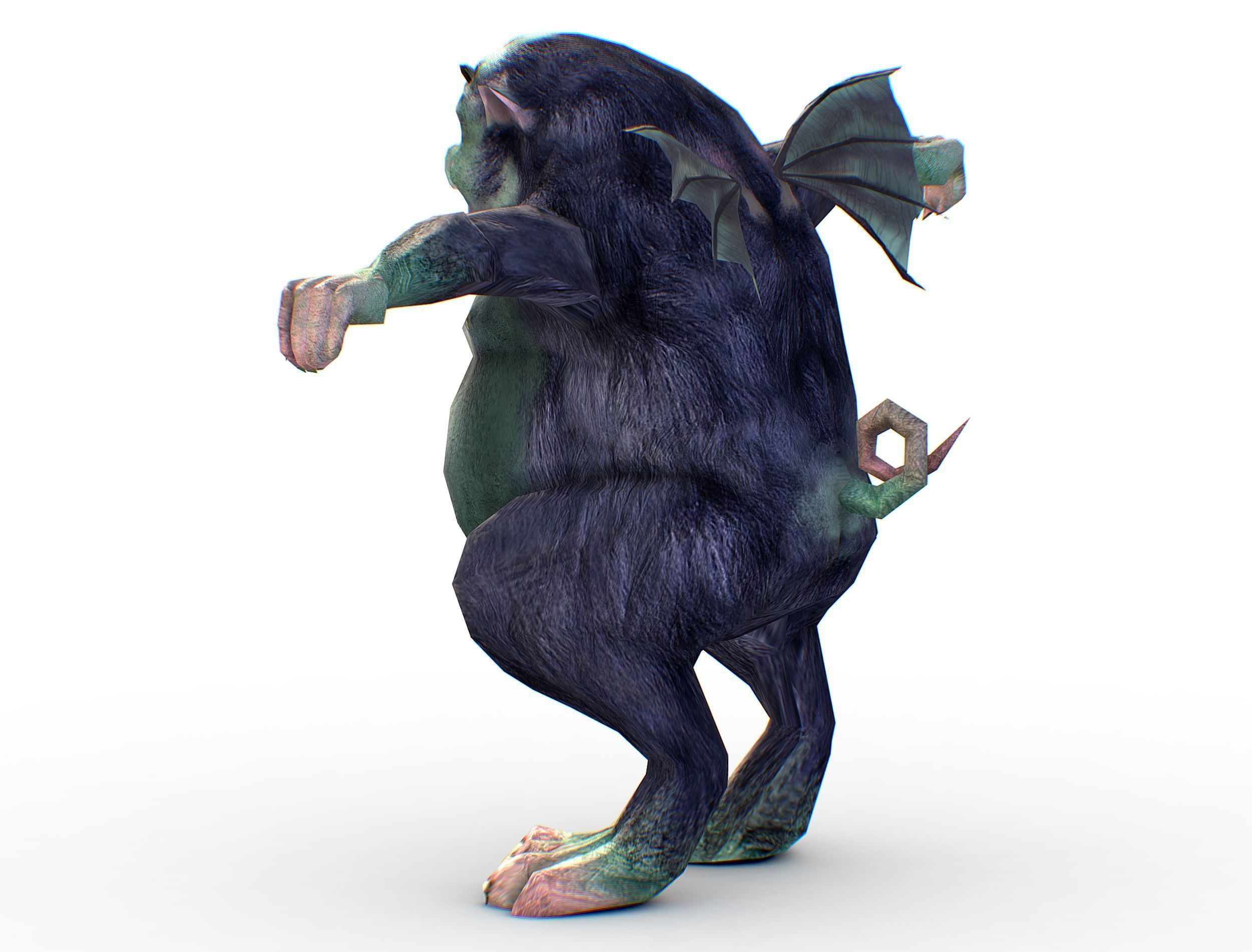 LowPoly Evil Spirit Anchutka Low-poly 3D model_3