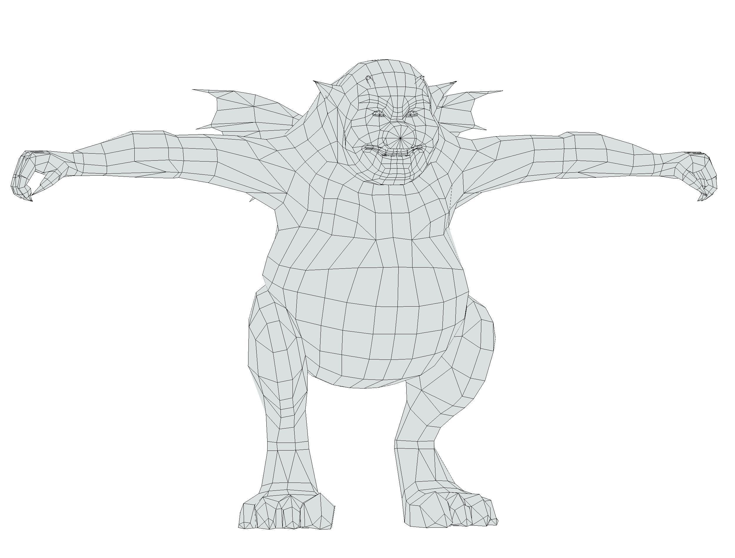 LowPoly Evil Spirit Anchutka Low-poly 3D model_19