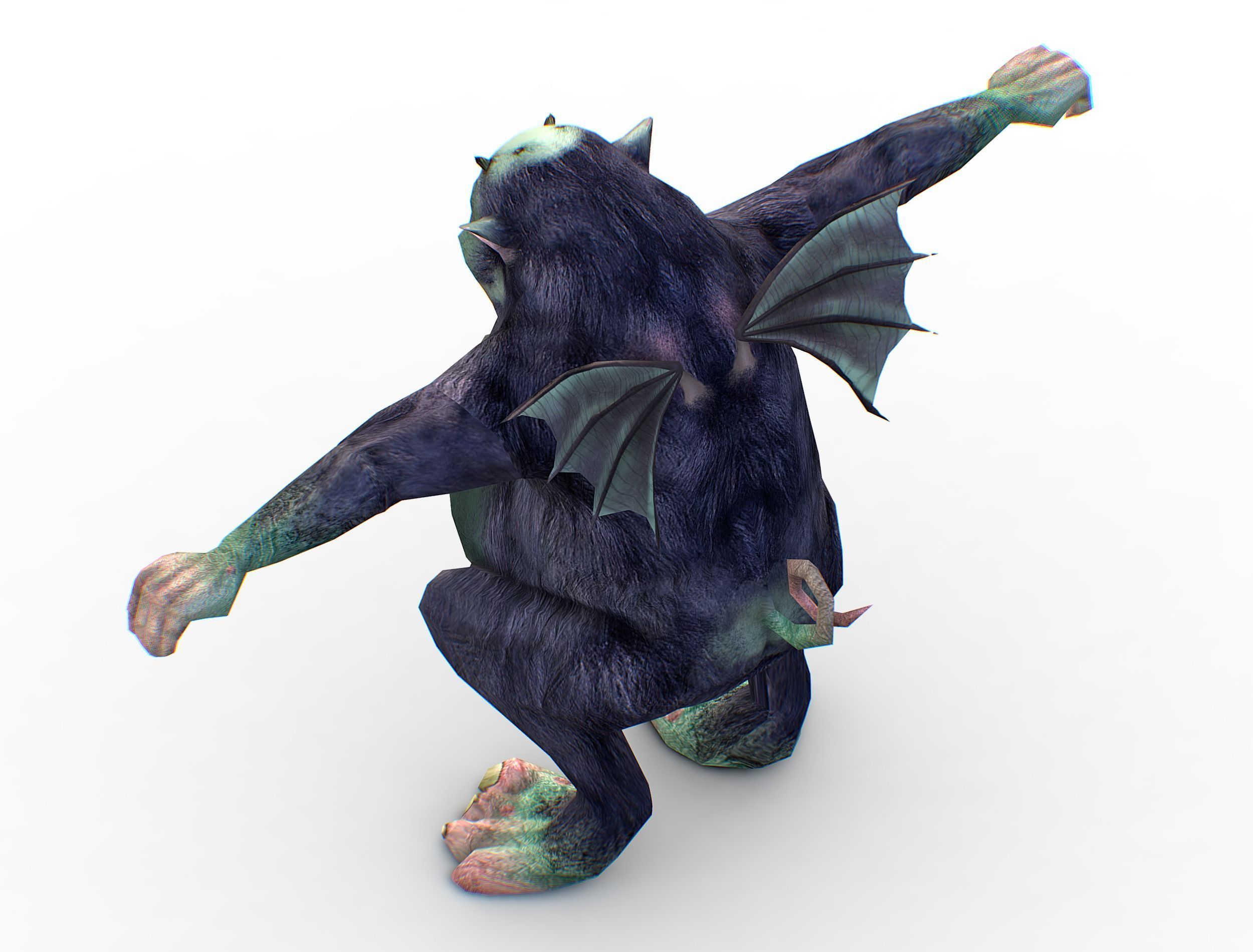 LowPoly Evil Spirit Anchutka Low-poly 3D model_14