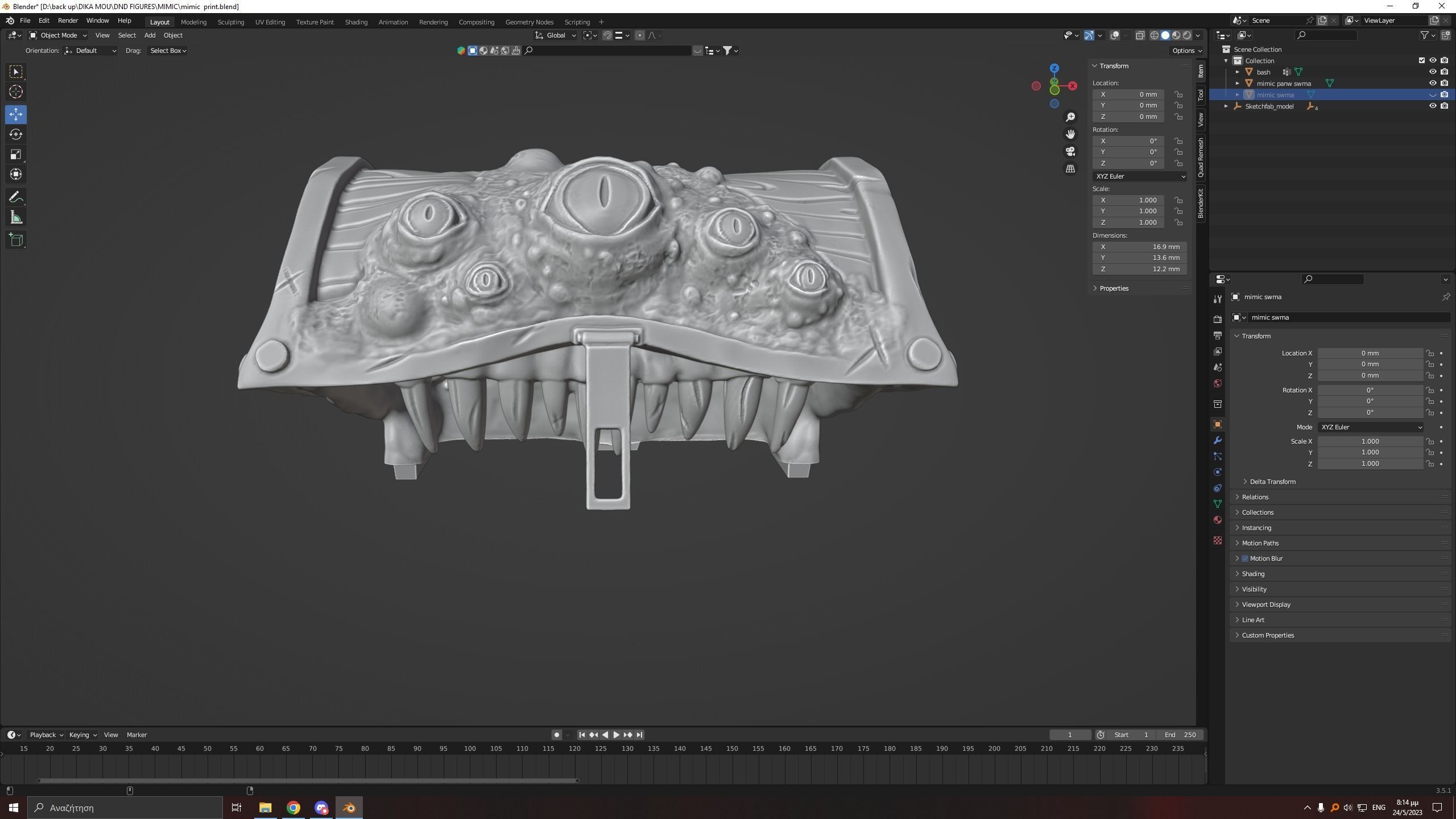 Mimic Miniature 3D print model_7