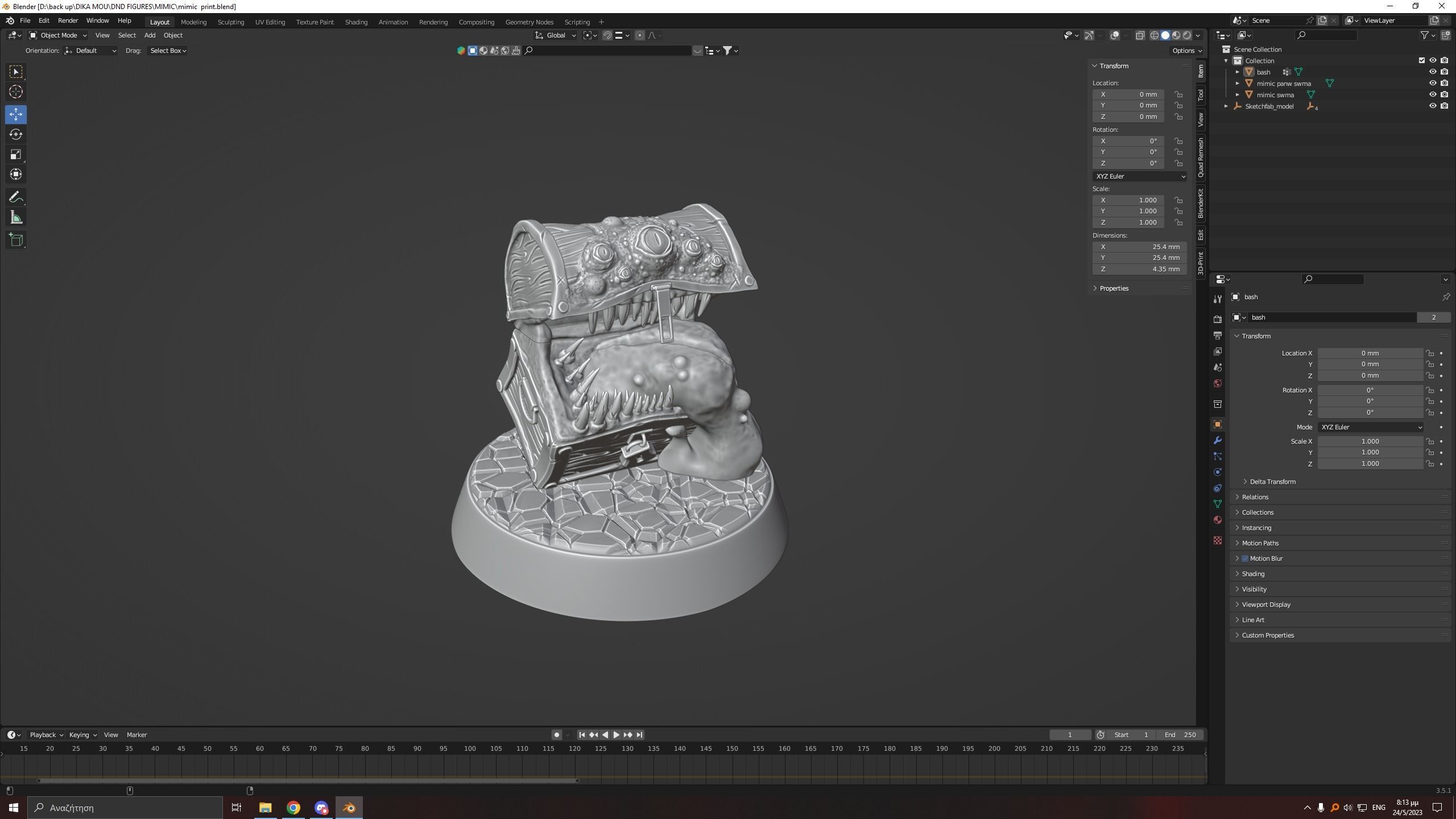 Mimic Miniature 3D print model_3