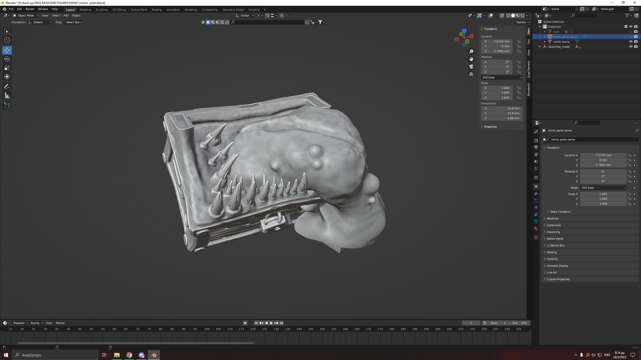 Mimic Miniature 3D print model_5