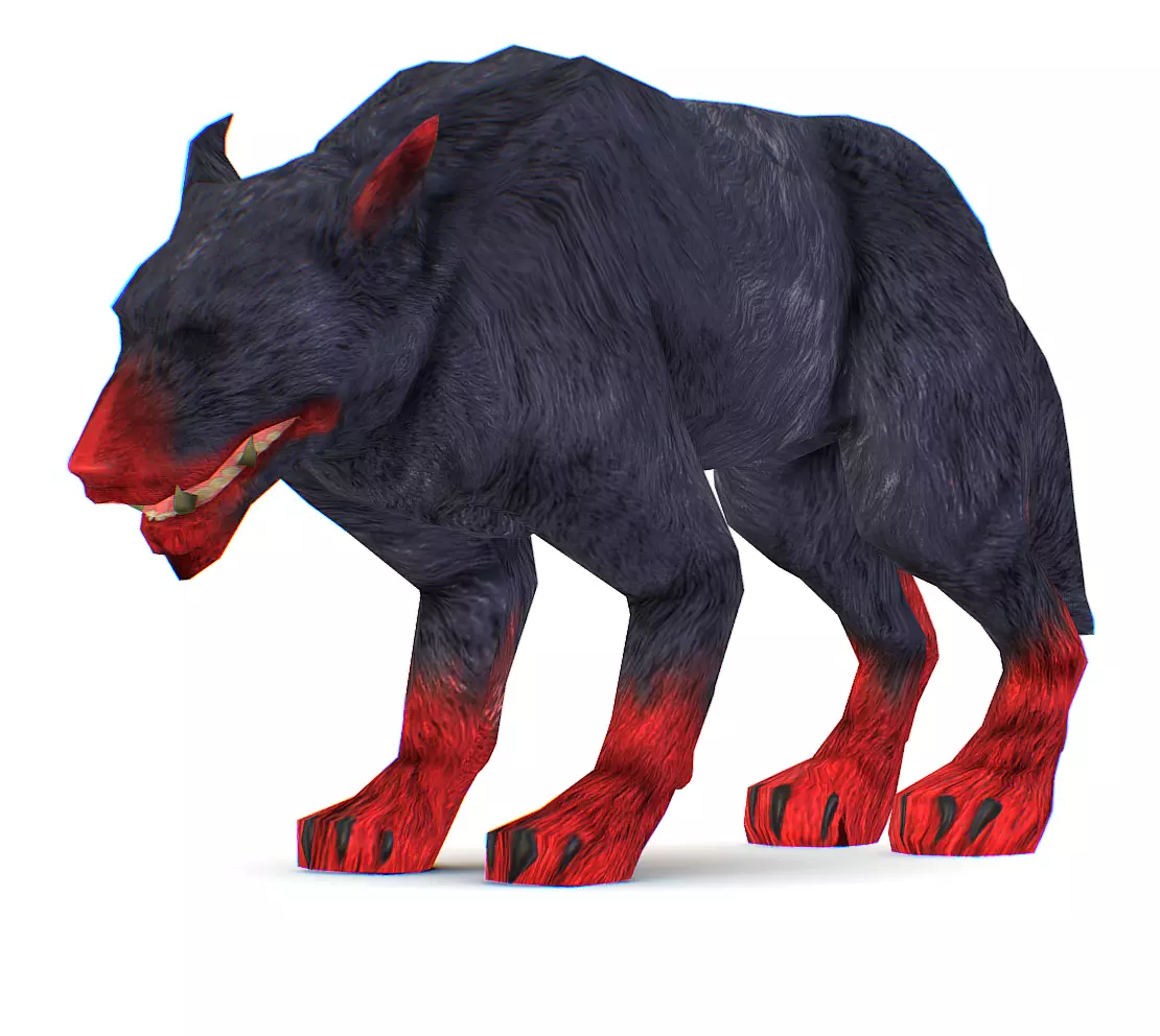 LowPoly Monster Blind Wolf 3D Model Low-poly 3D model_0