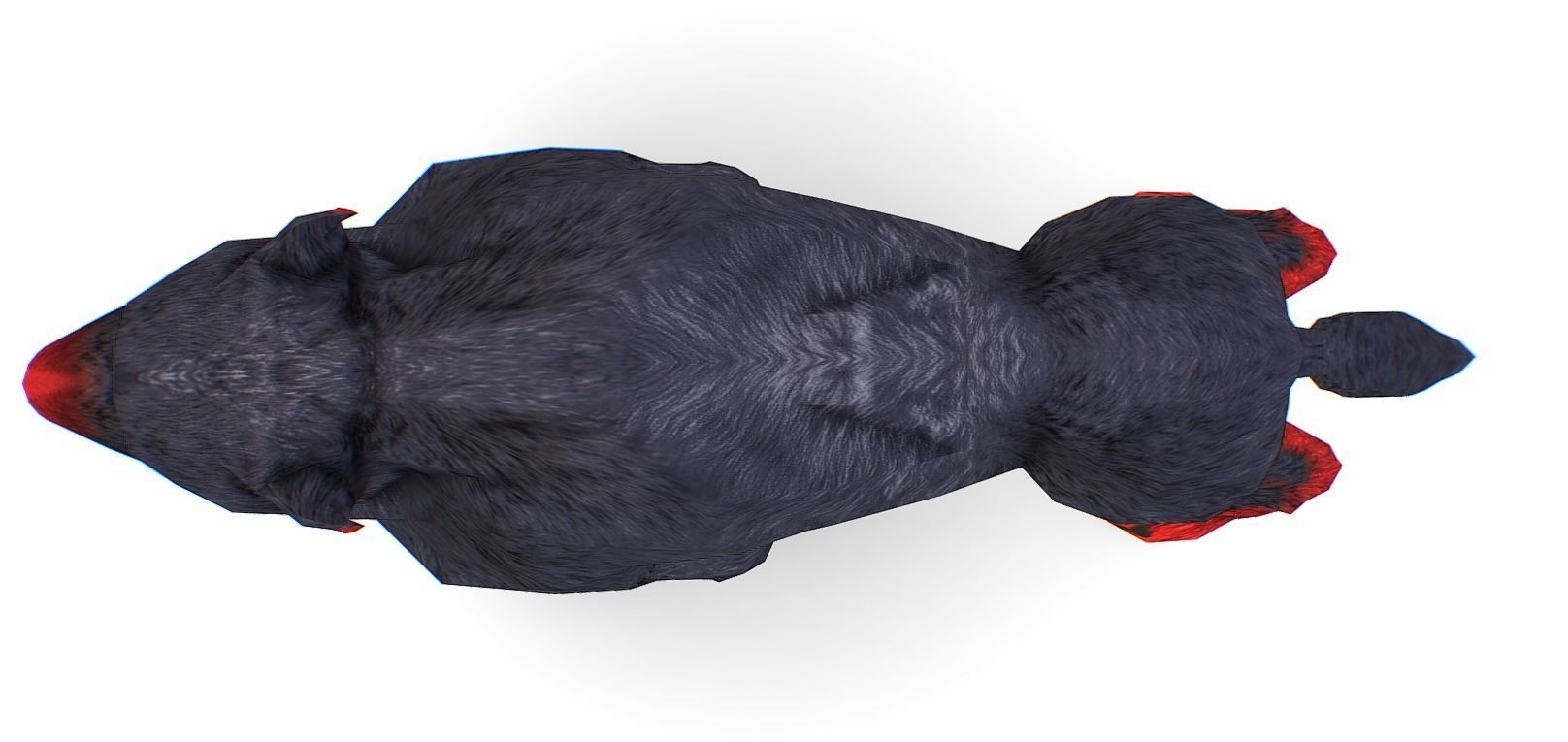 LowPoly Monster Blind Wolf 3D Model Low-poly 3D model_5