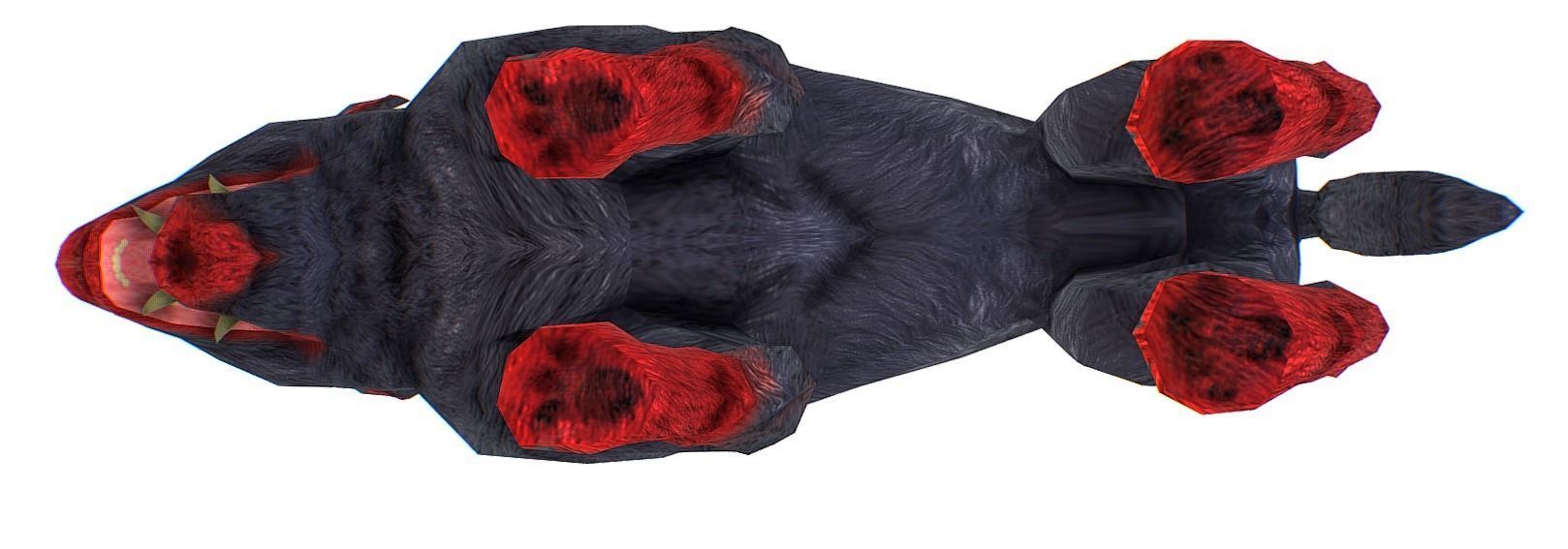 LowPoly Monster Blind Wolf 3D Model Low-poly 3D model_3