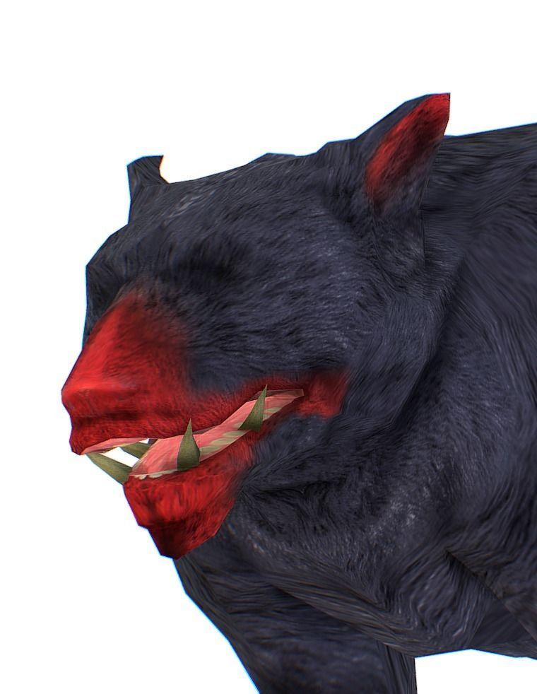 LowPoly Monster Blind Wolf 3D Model Low-poly 3D model_2