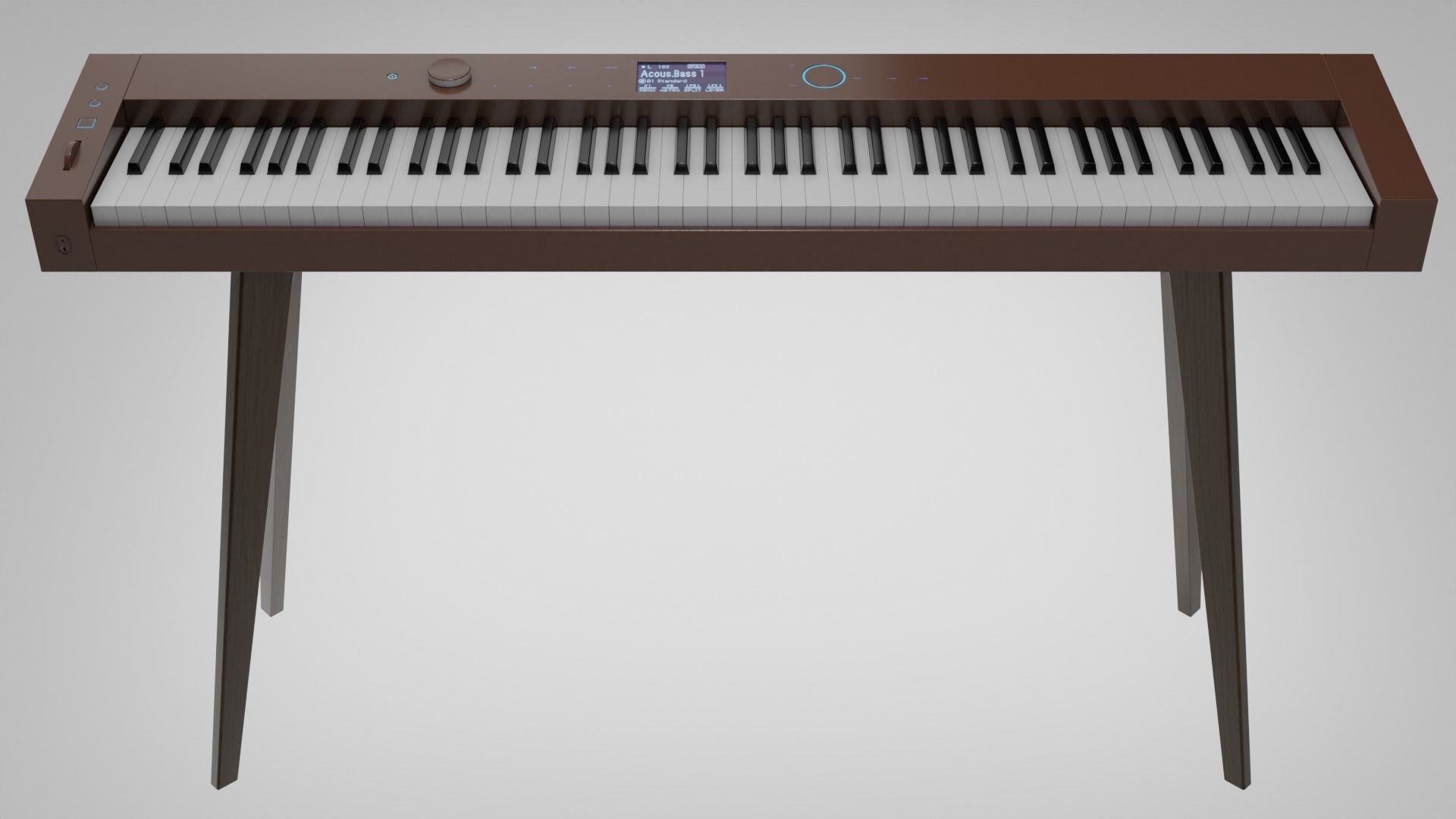 Electronic Piano Retro Style 3D model_6
