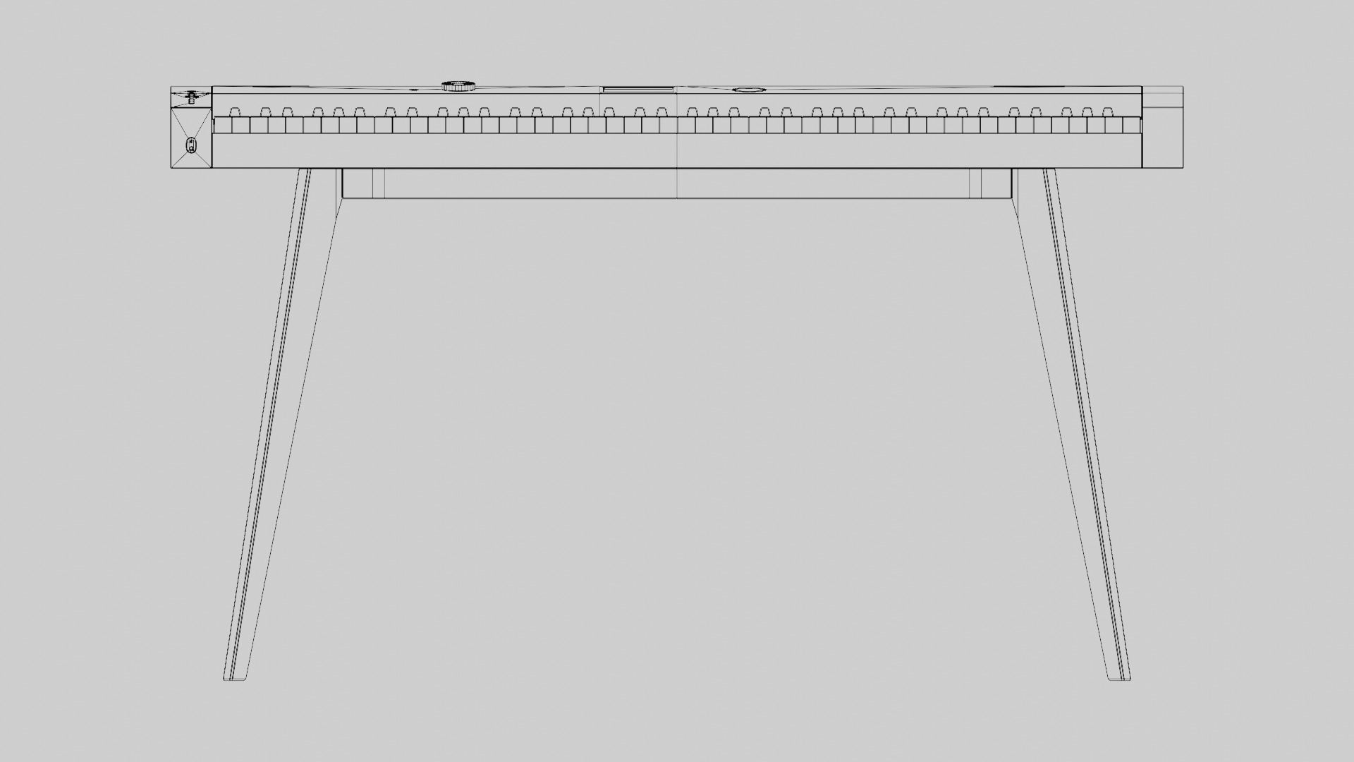 Electronic Piano Retro Style 3D model_12