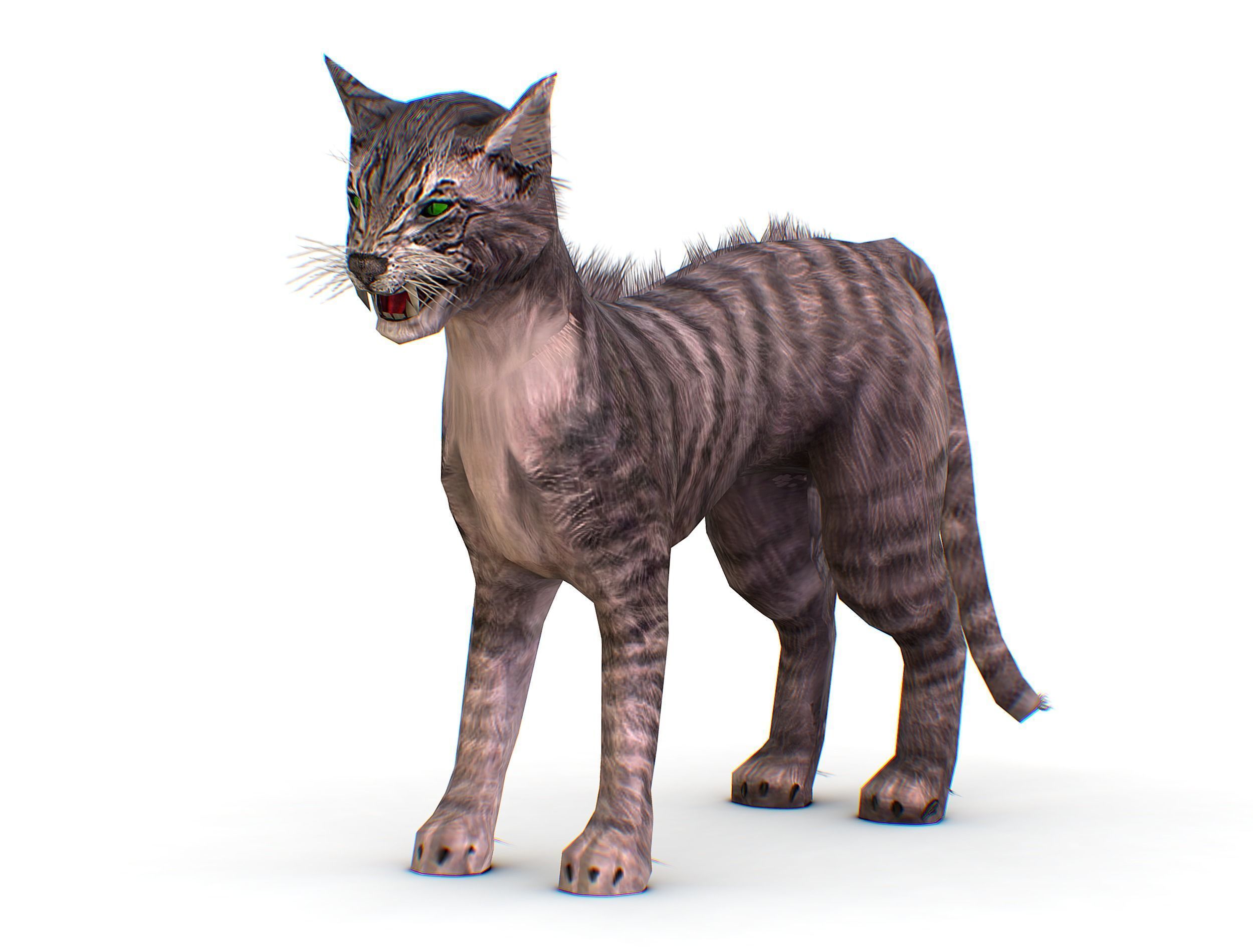 LowPoly Monster Cat Low-poly 3D model_14