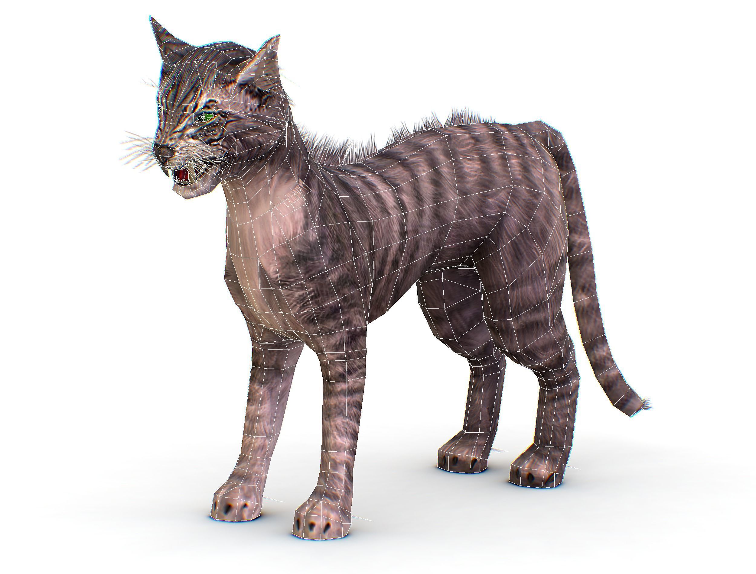 LowPoly Monster Cat Low-poly 3D model_19