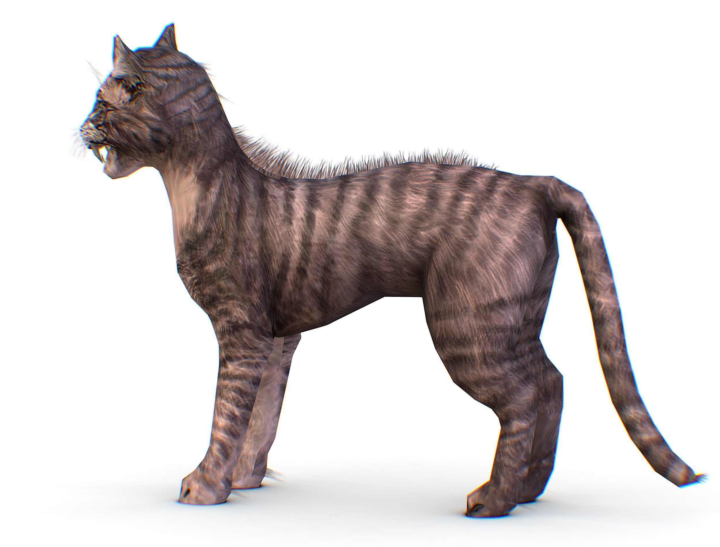 LowPoly Monster Cat Low-poly 3D model_12