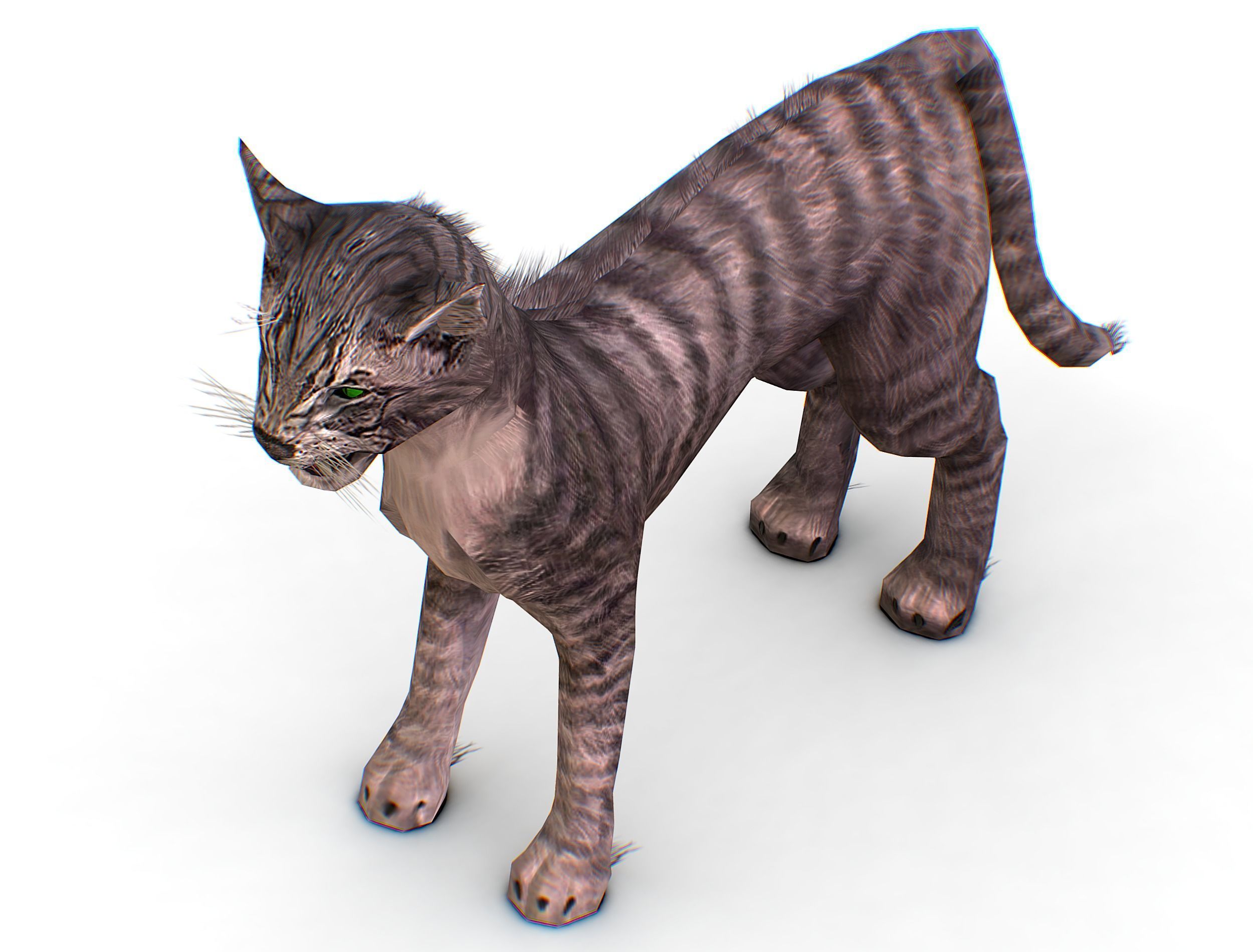 LowPoly Monster Cat Low-poly 3D model_15