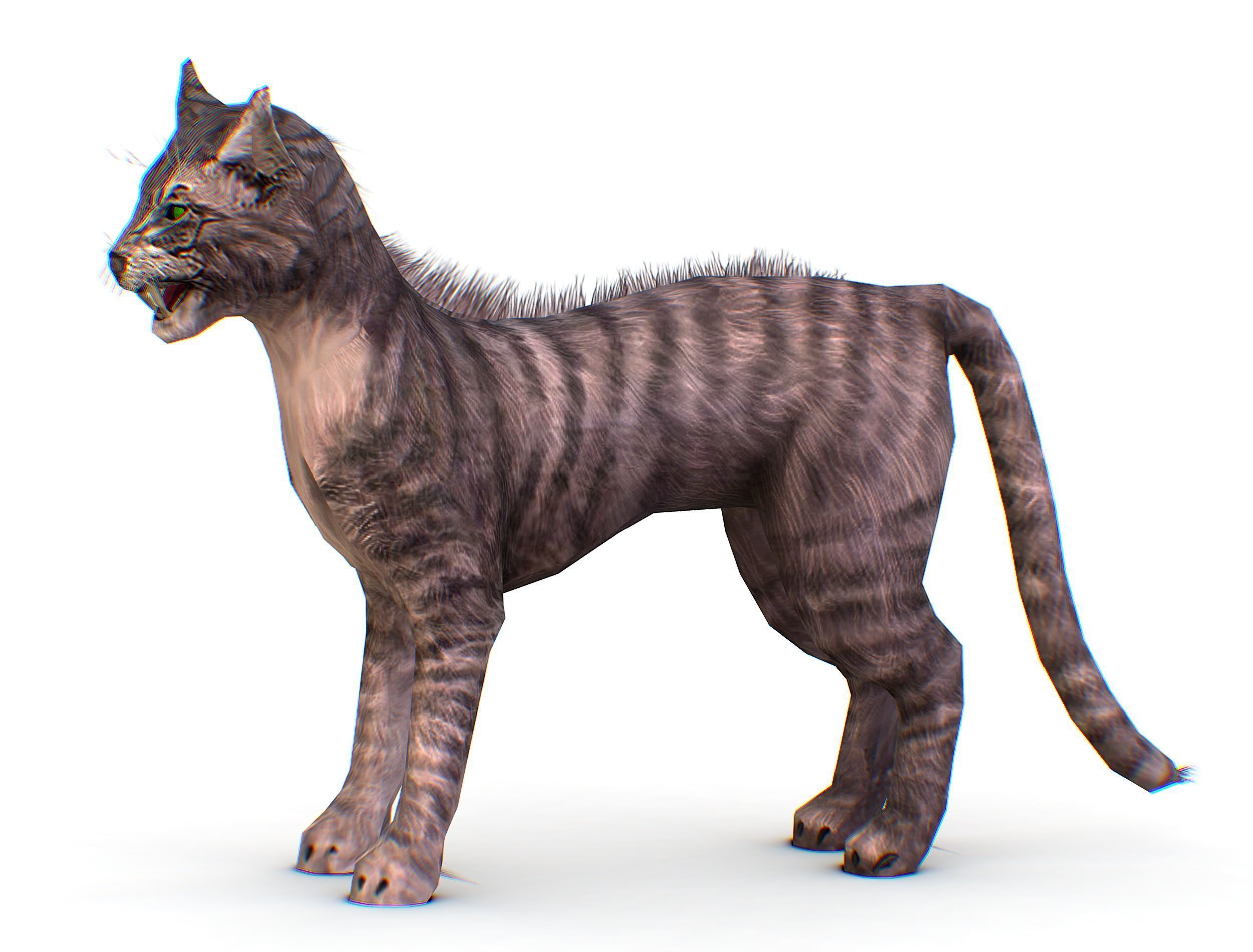 LowPoly Monster Cat Low-poly 3D model_13