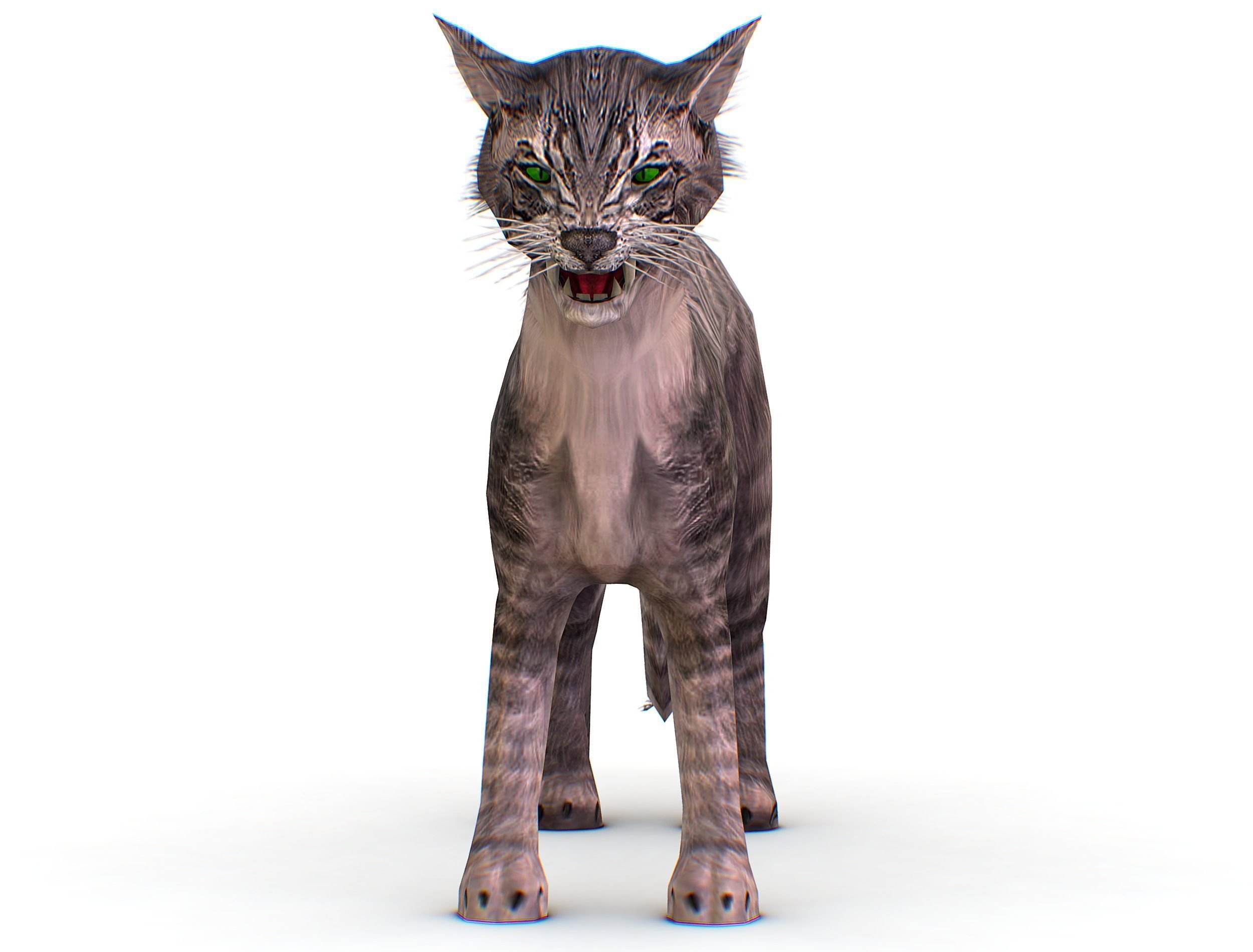 LowPoly Monster Cat Low-poly 3D model_3