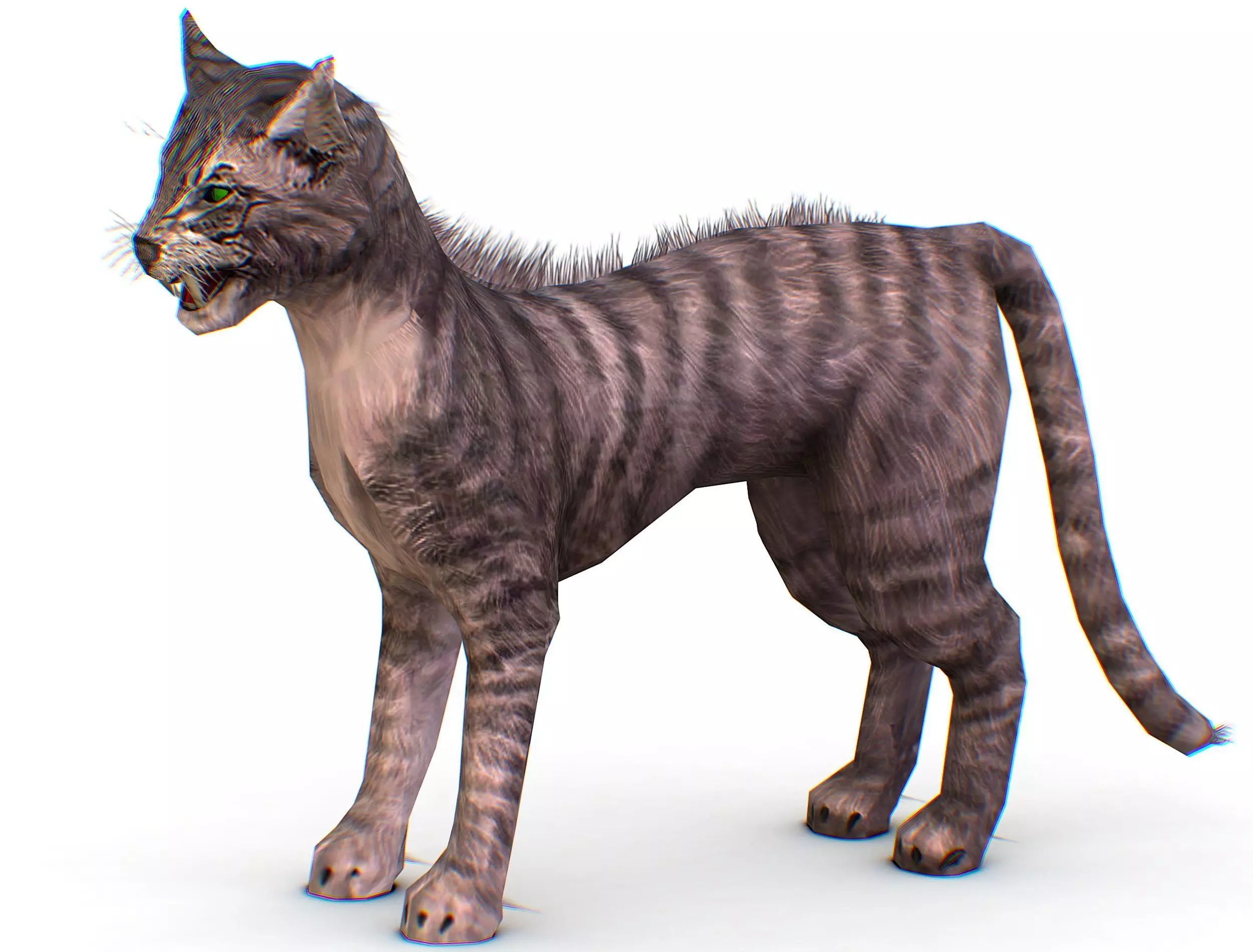 LowPoly Monster Cat Low-poly 3D model_0