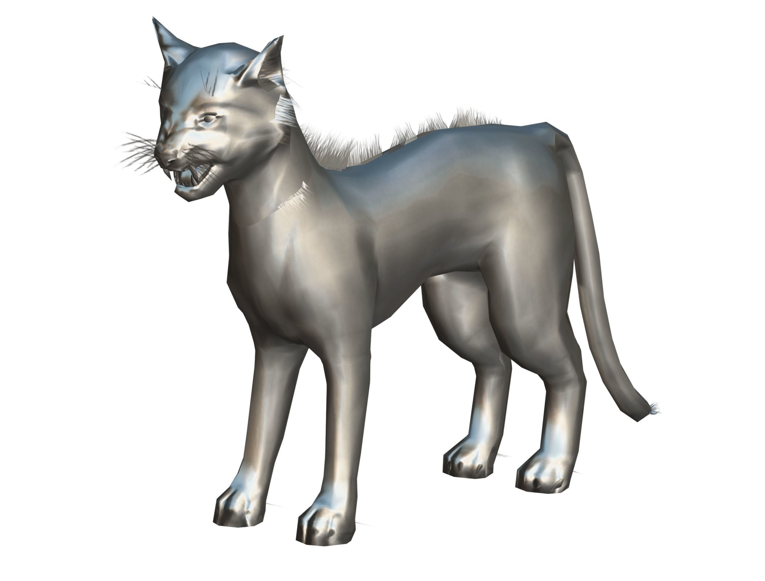 LowPoly Monster Cat Low-poly 3D model_21