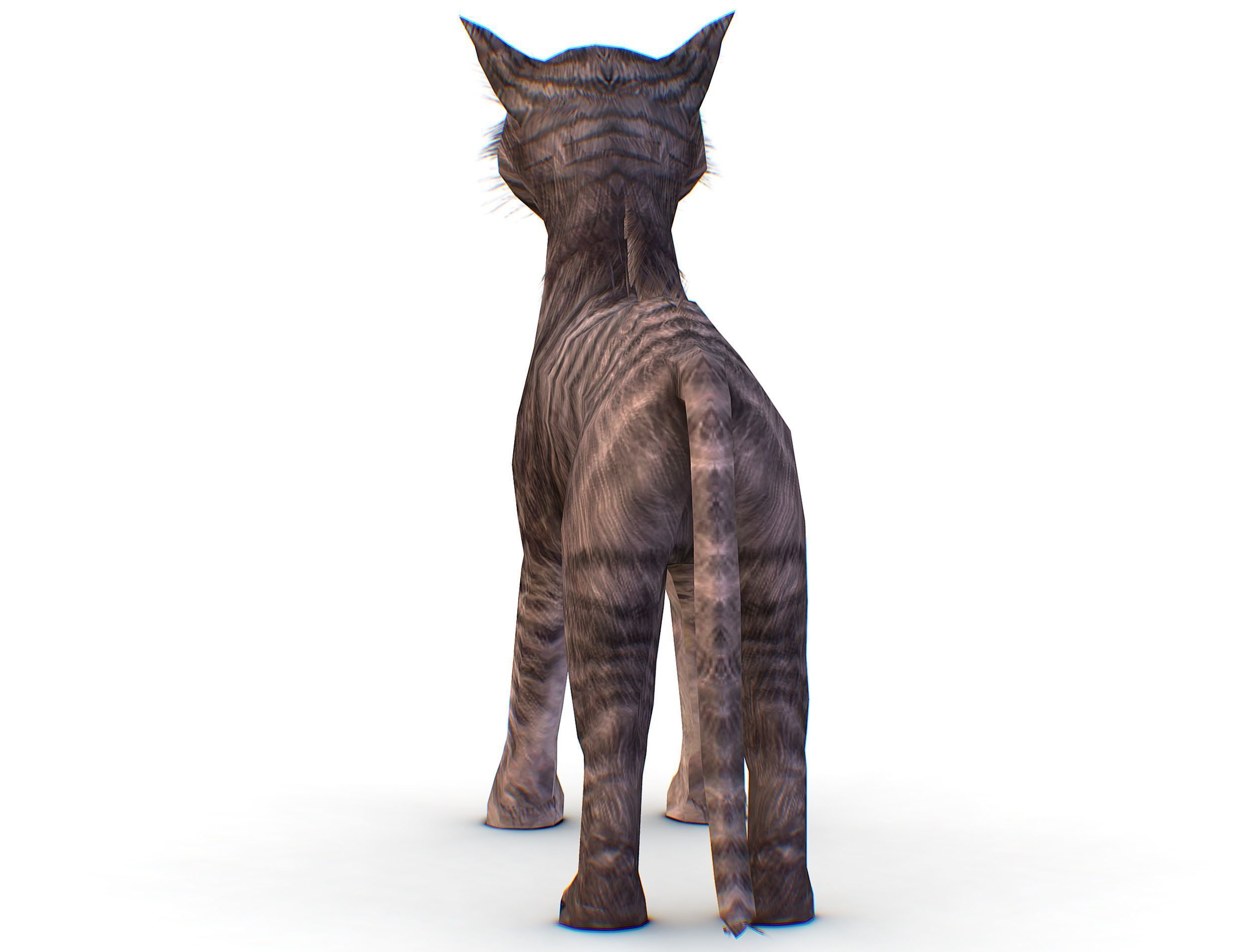 LowPoly Monster Cat Low-poly 3D model_10