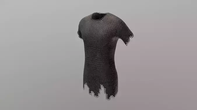 Rusty Chainmail Low-poly 3D model