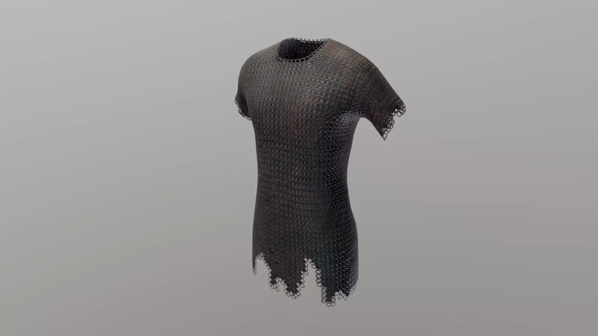 Rusty Chainmail Low-poly 3D model_0