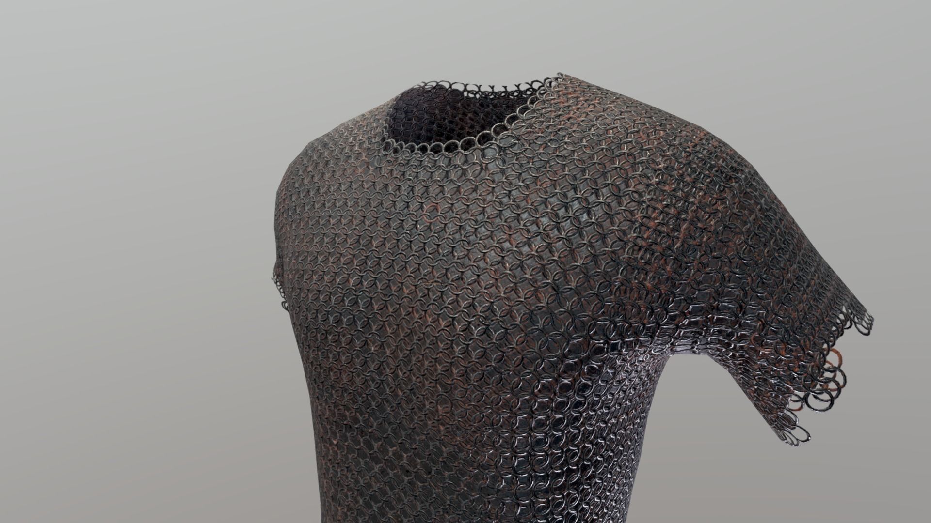 Rusty Chainmail Low-poly 3D model_2