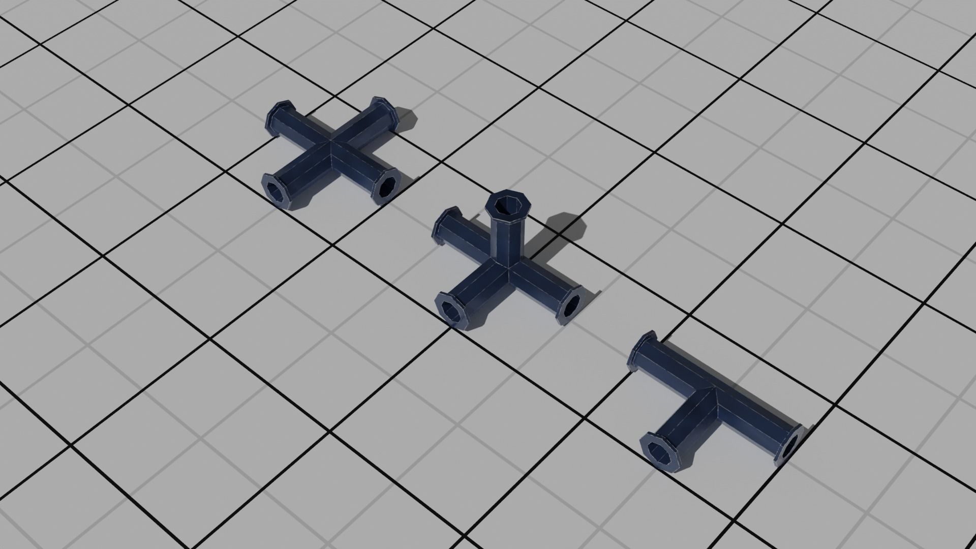 Low Poly Industrial Pipe Pack Free 3D model_7