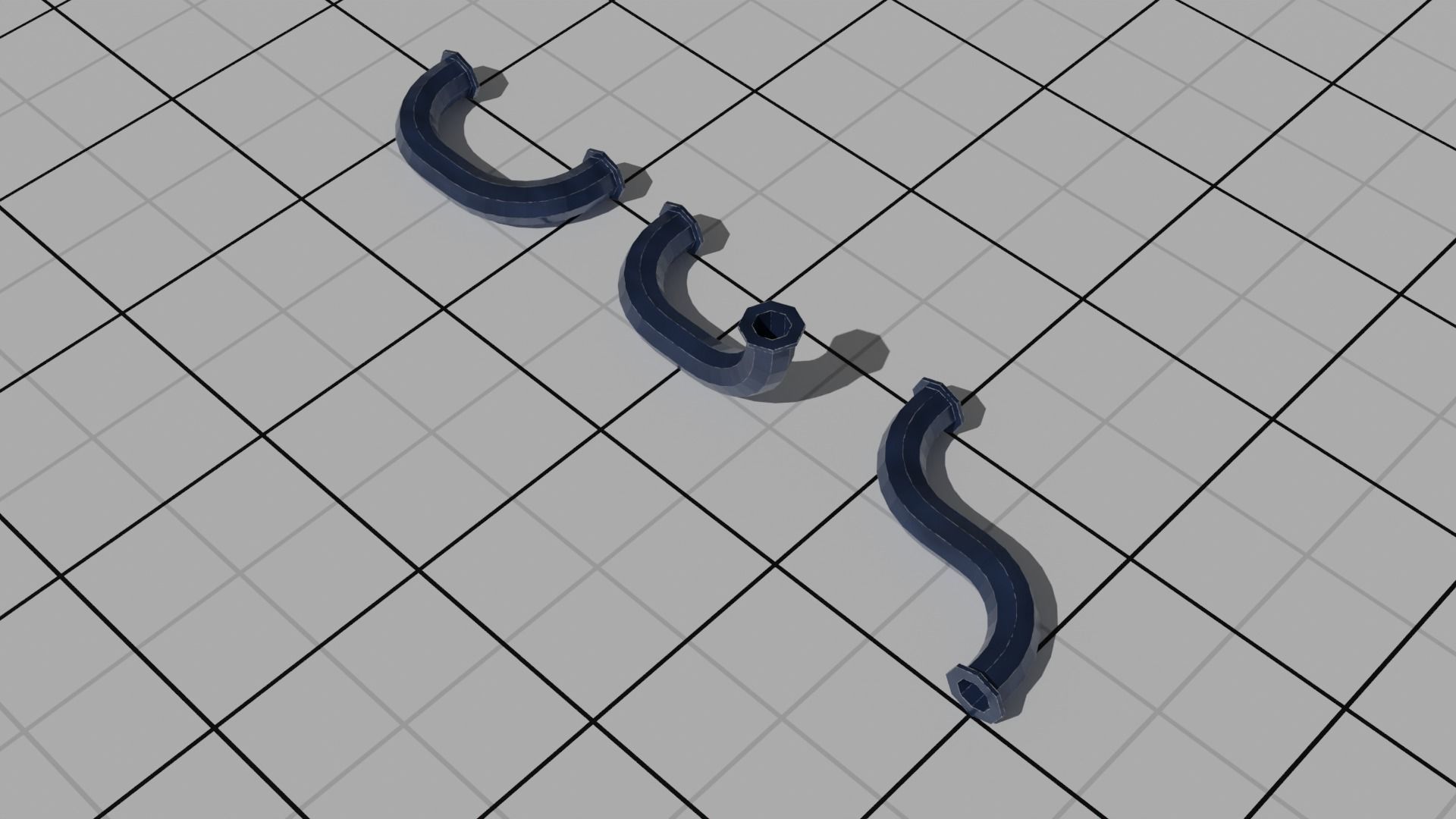 Low Poly Industrial Pipe Pack Free 3D model_6