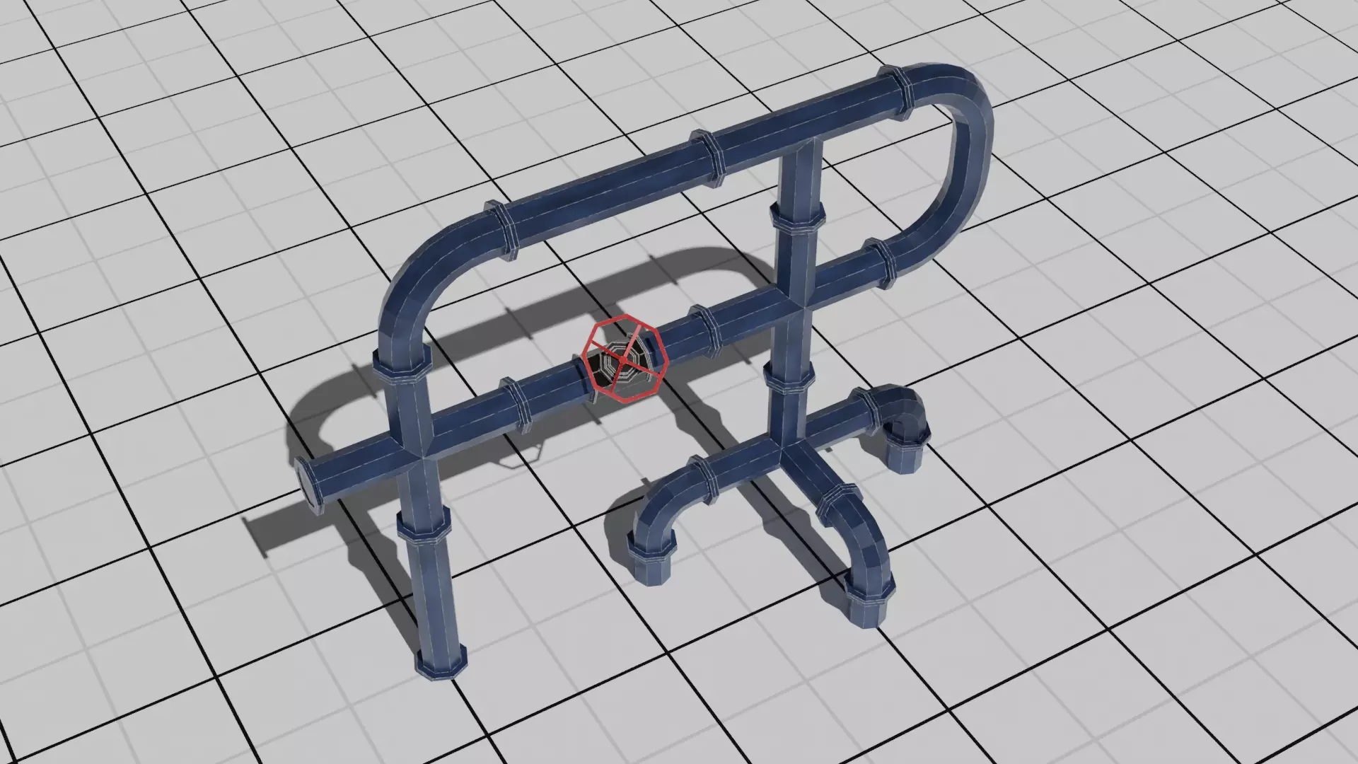 Low Poly Industrial Pipe Pack Free 3D model_0