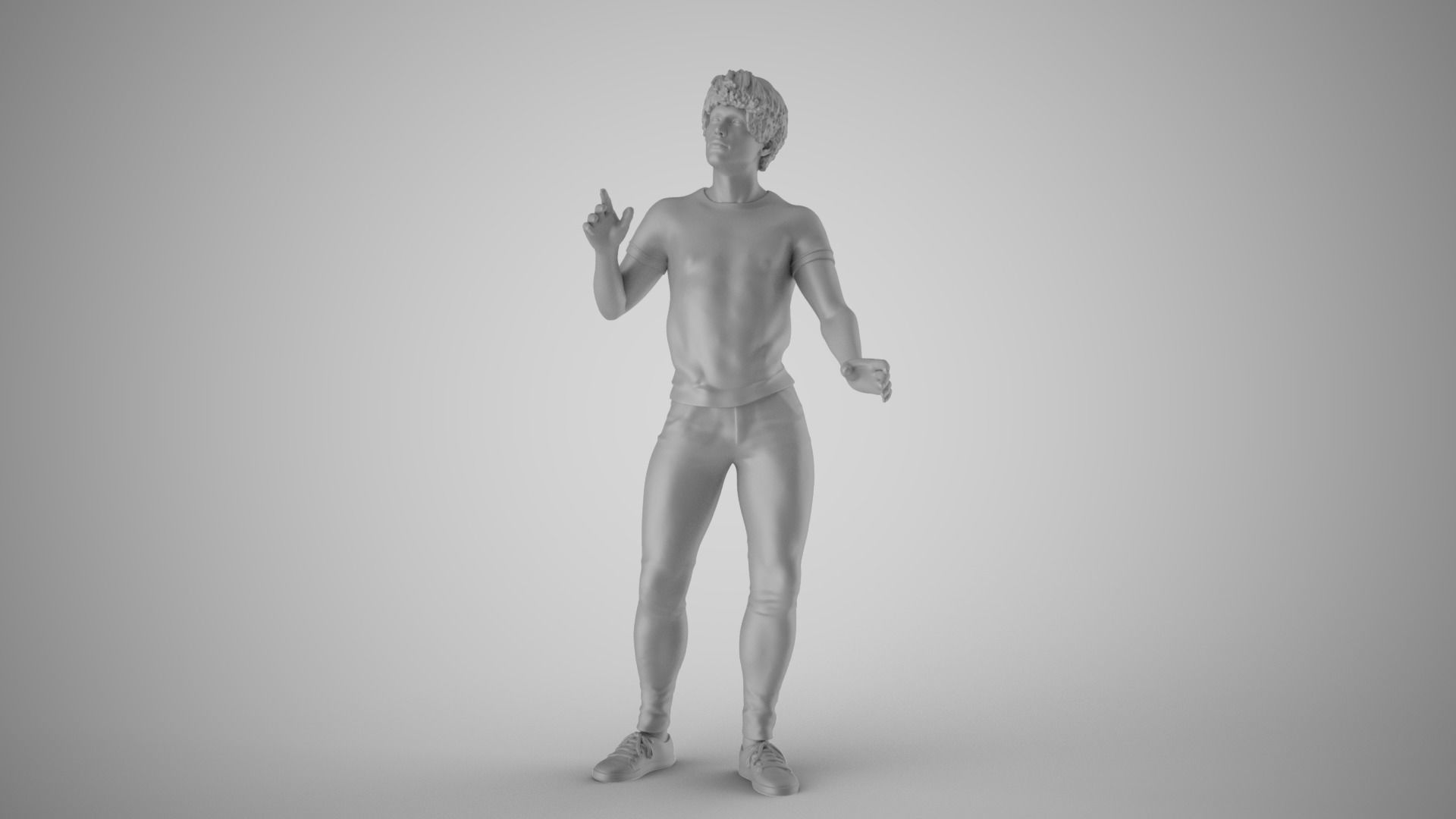 Man Chooses His Way 3D print model_2