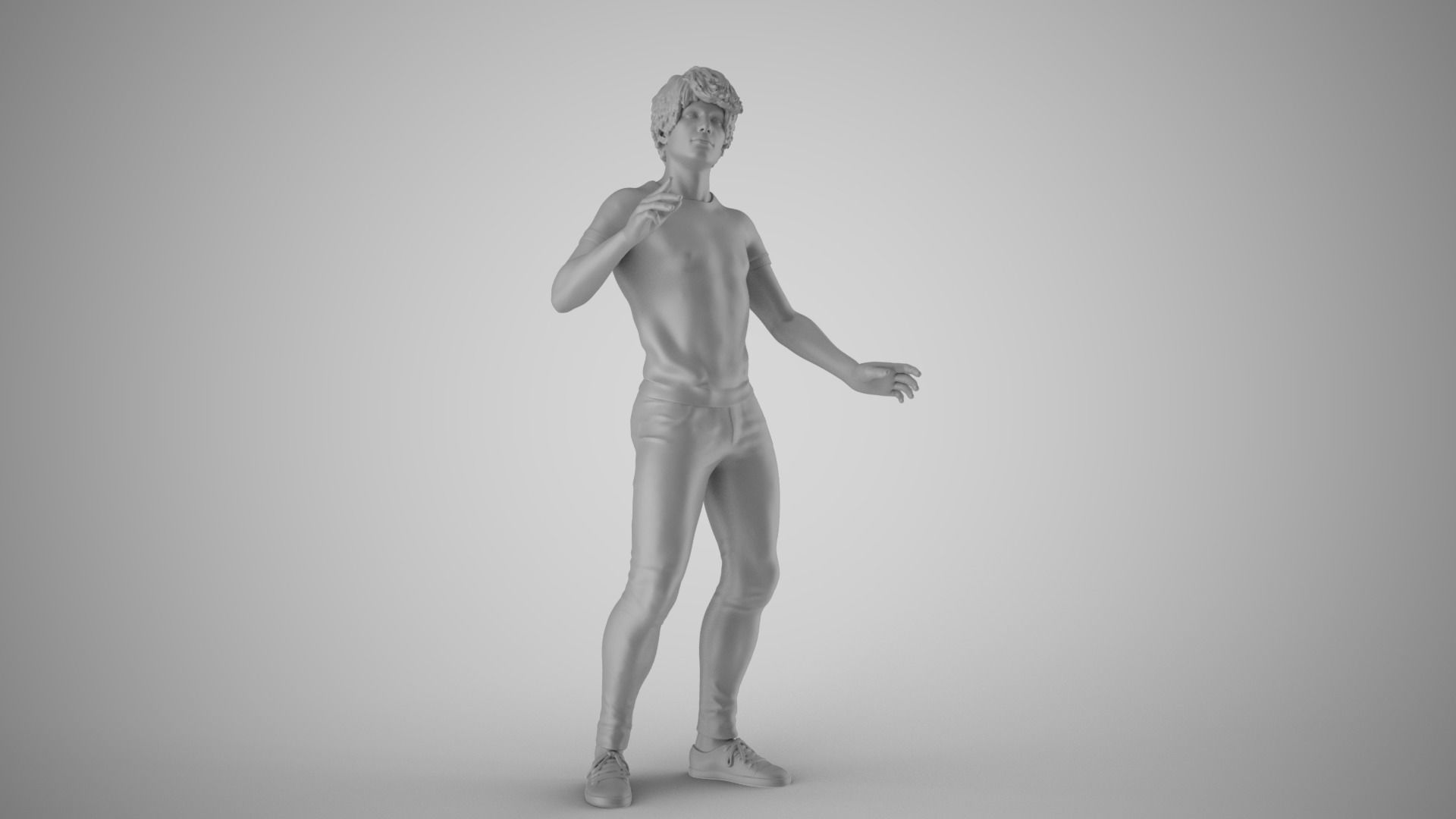 Man Chooses His Way 3D print model_3