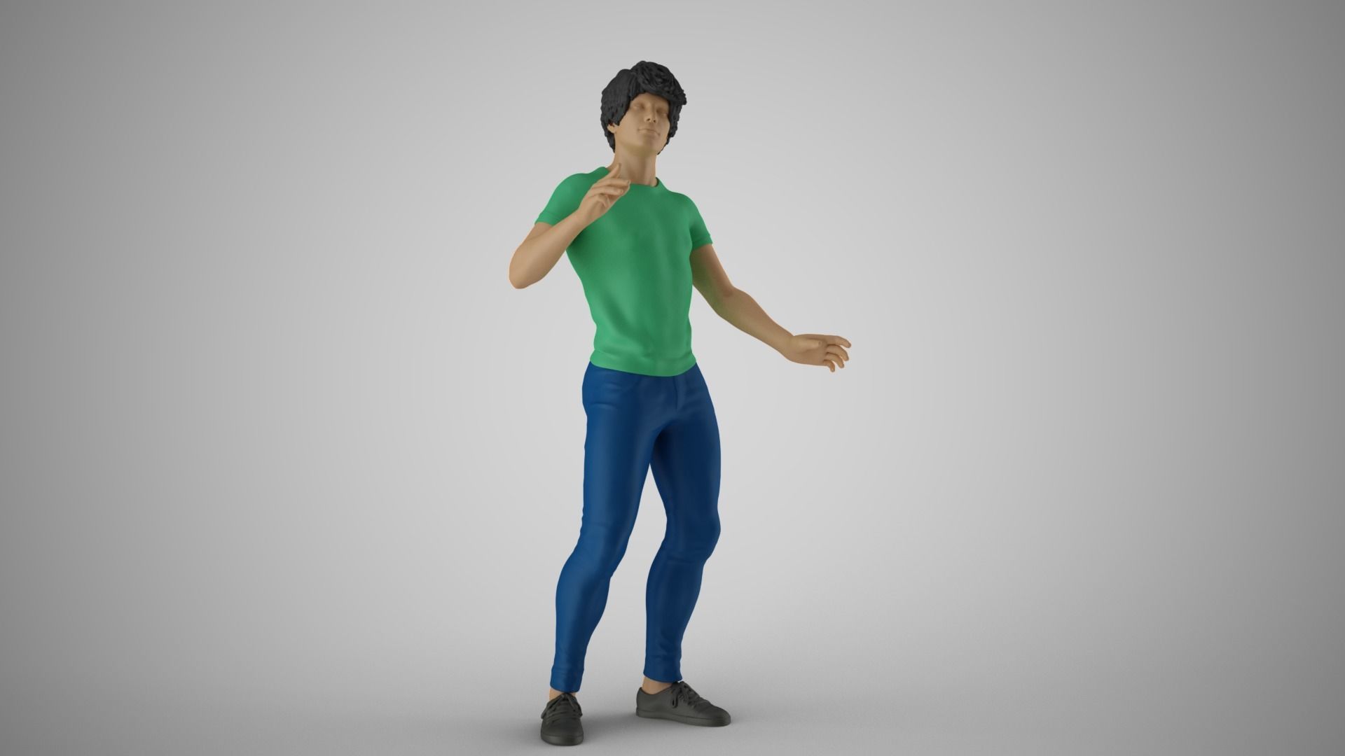 Man Chooses His Way 3D print model_4