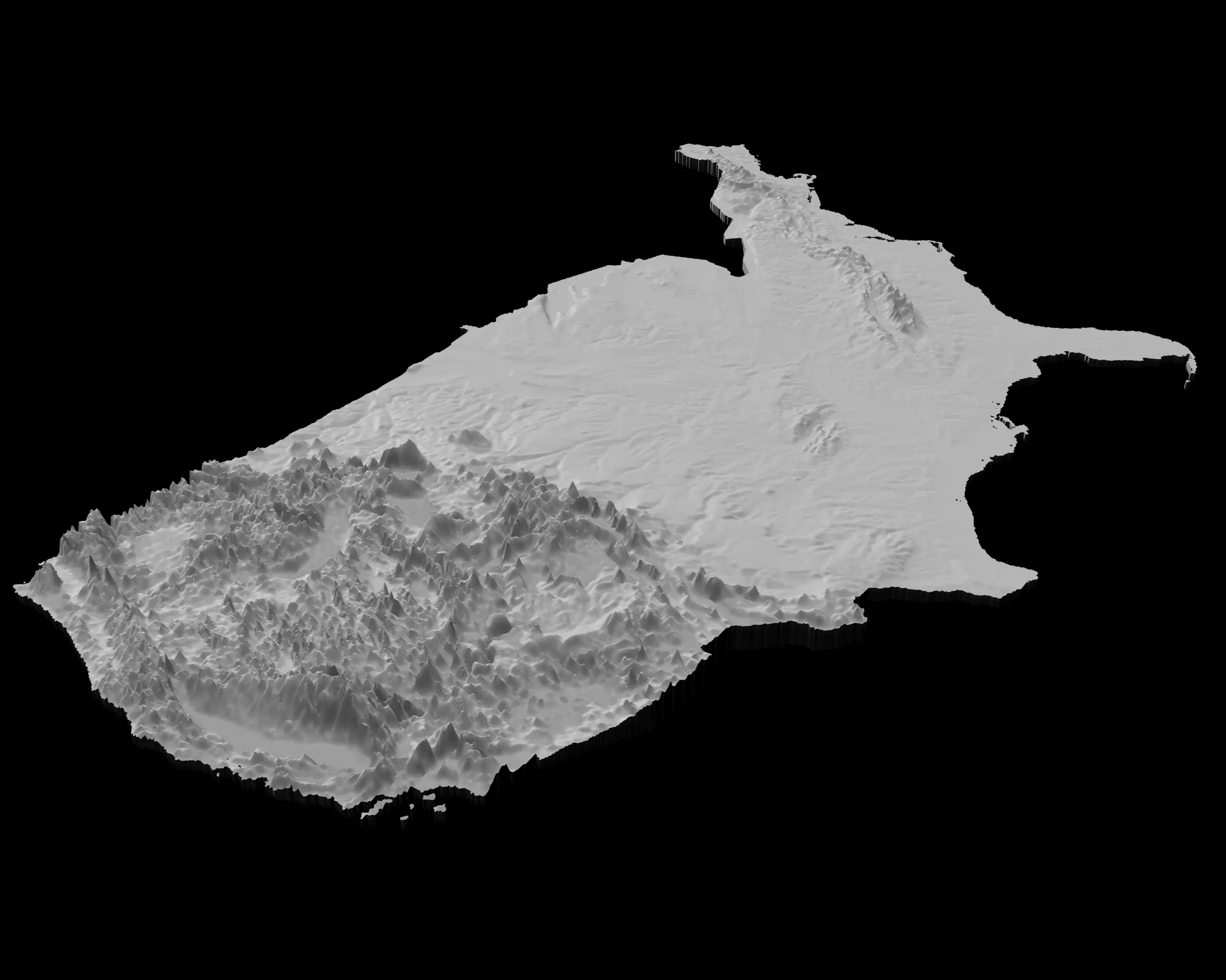 3D Map Model of the United States 3D print model_0