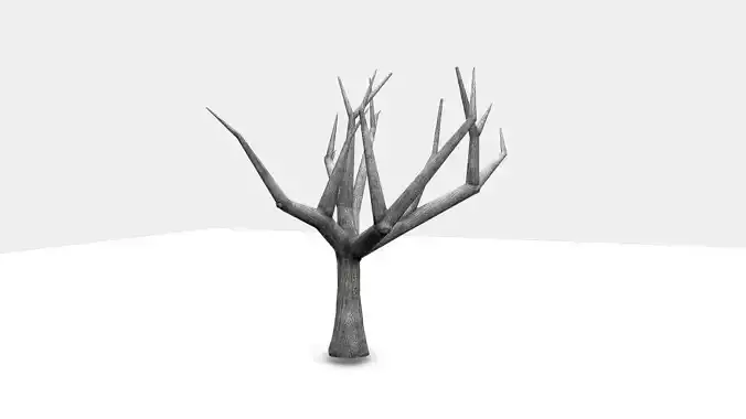 Low Poly Dead Tree Low-poly 3D model