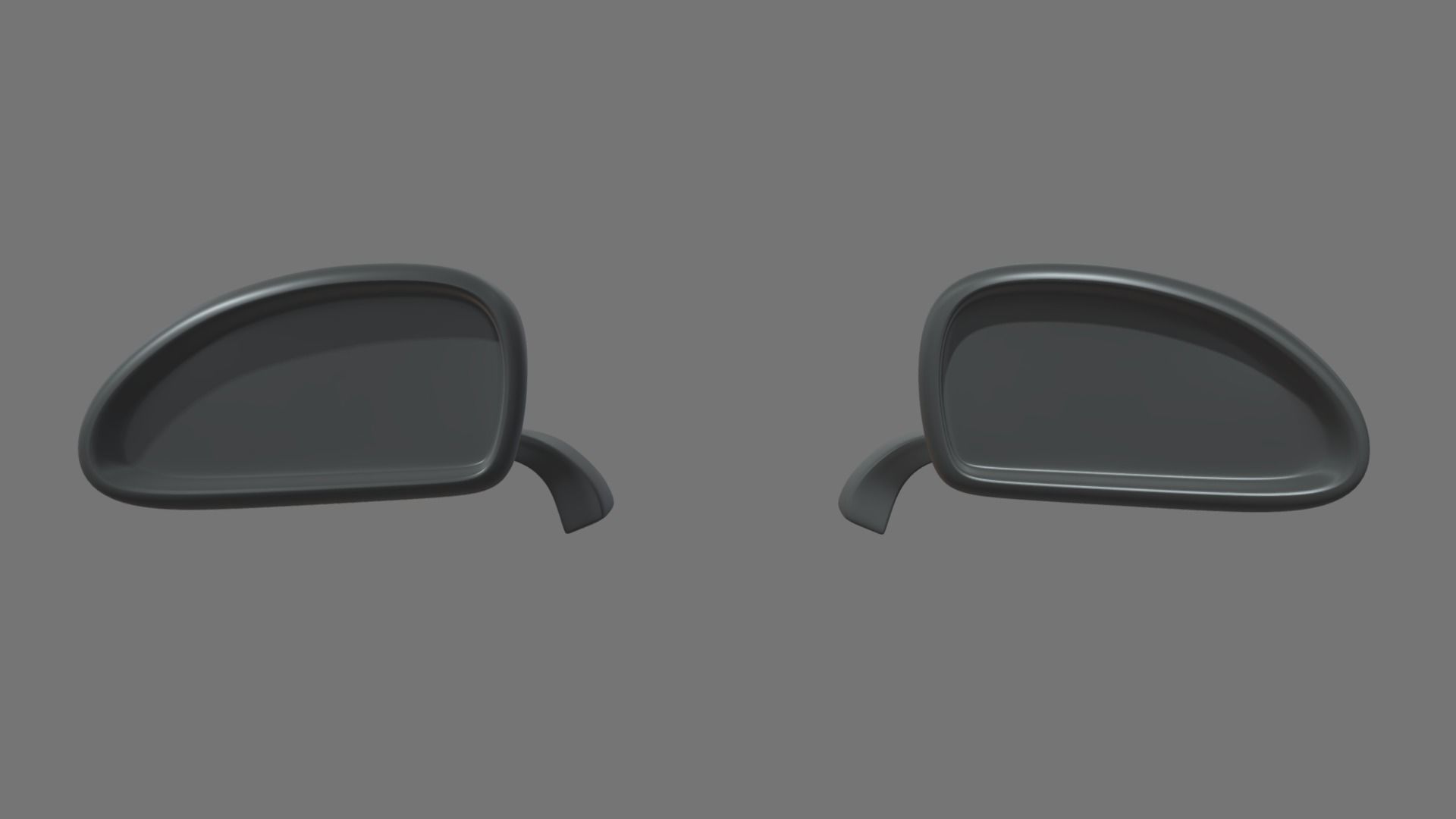 Car Side View Mirrors Pack Low-poly 3D model_8