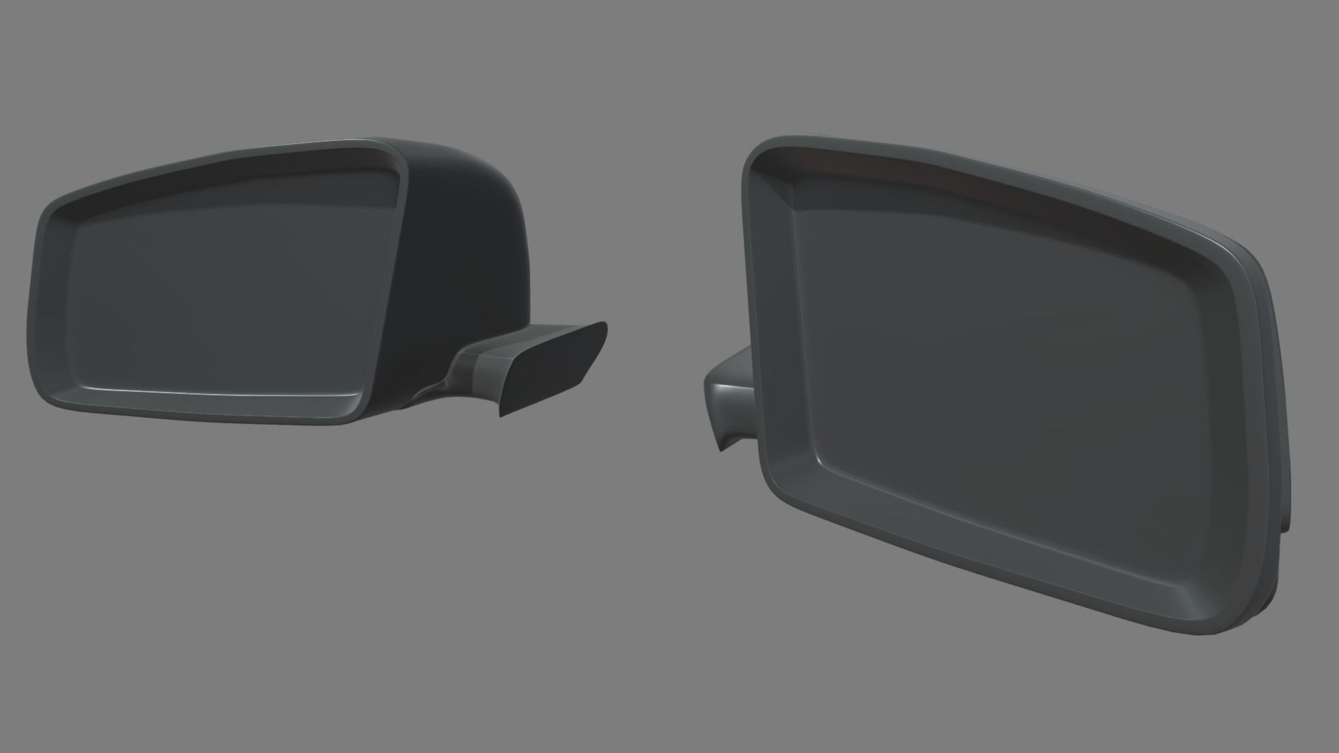 Car Side View Mirrors Pack Low-poly 3D model_9
