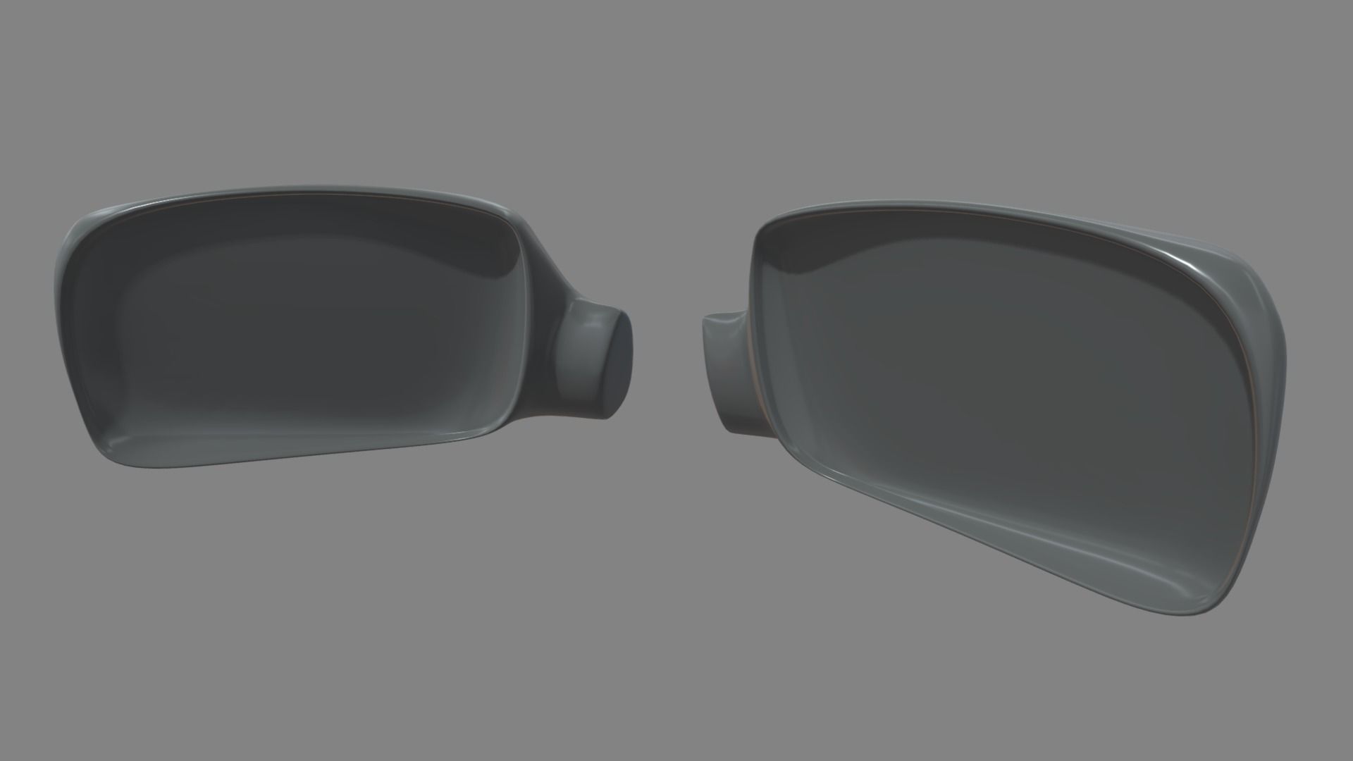 Car Side View Mirrors Pack Low-poly 3D model_10