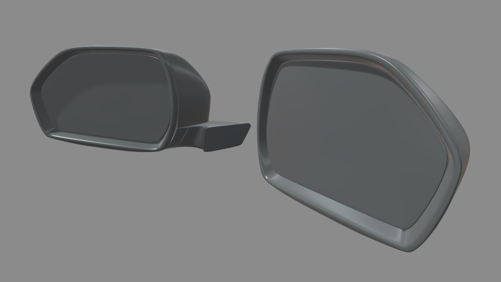 Car Side View Mirrors Pack Low-poly 3D model_6