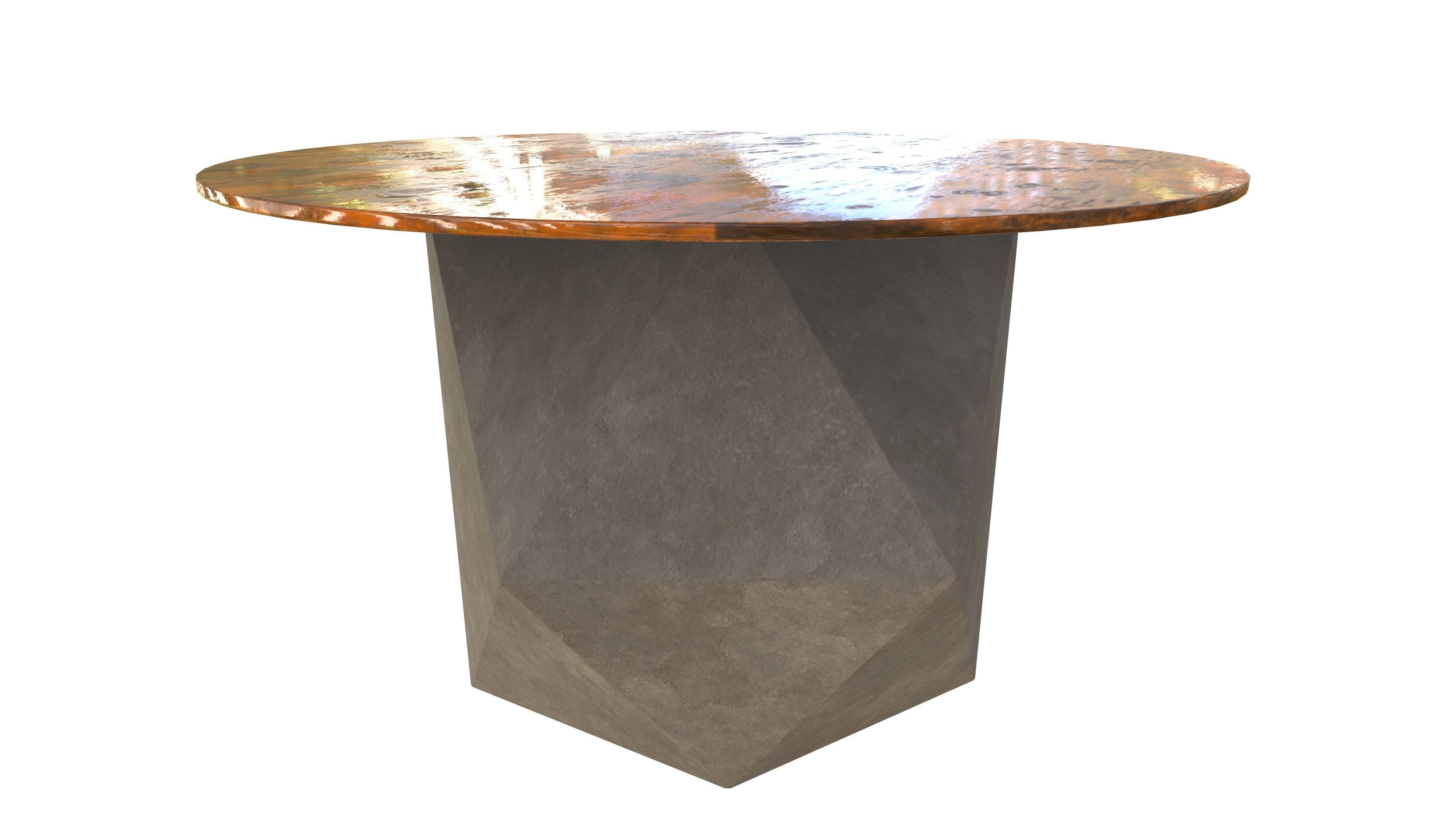3d Model Modern Round Table 3d Model Ar Vr Pbr Vr Ar Low Poly