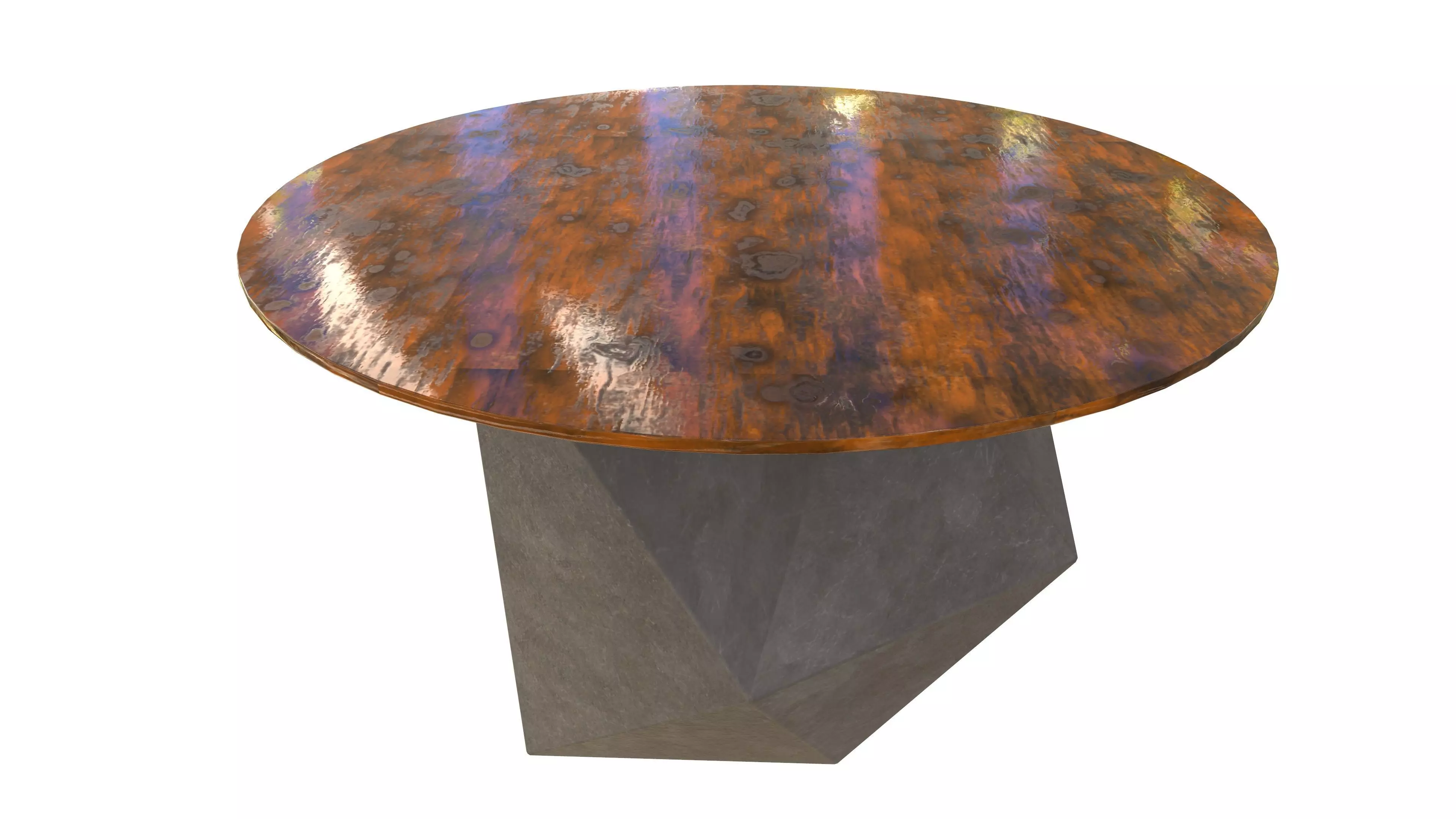 Modern Round Table 3D Model AR VR PBR Low-poly 3D model