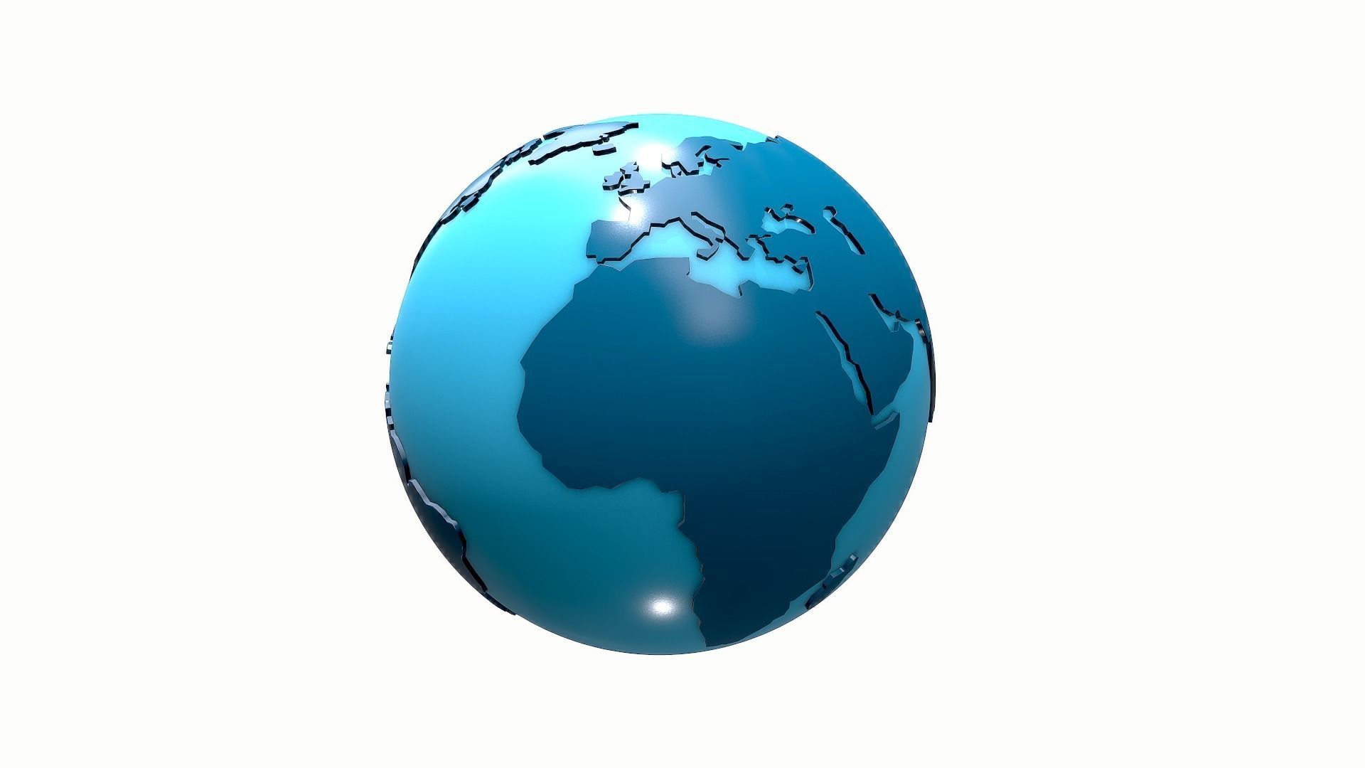 Planet Earth Globe Low-poly 3D model_5